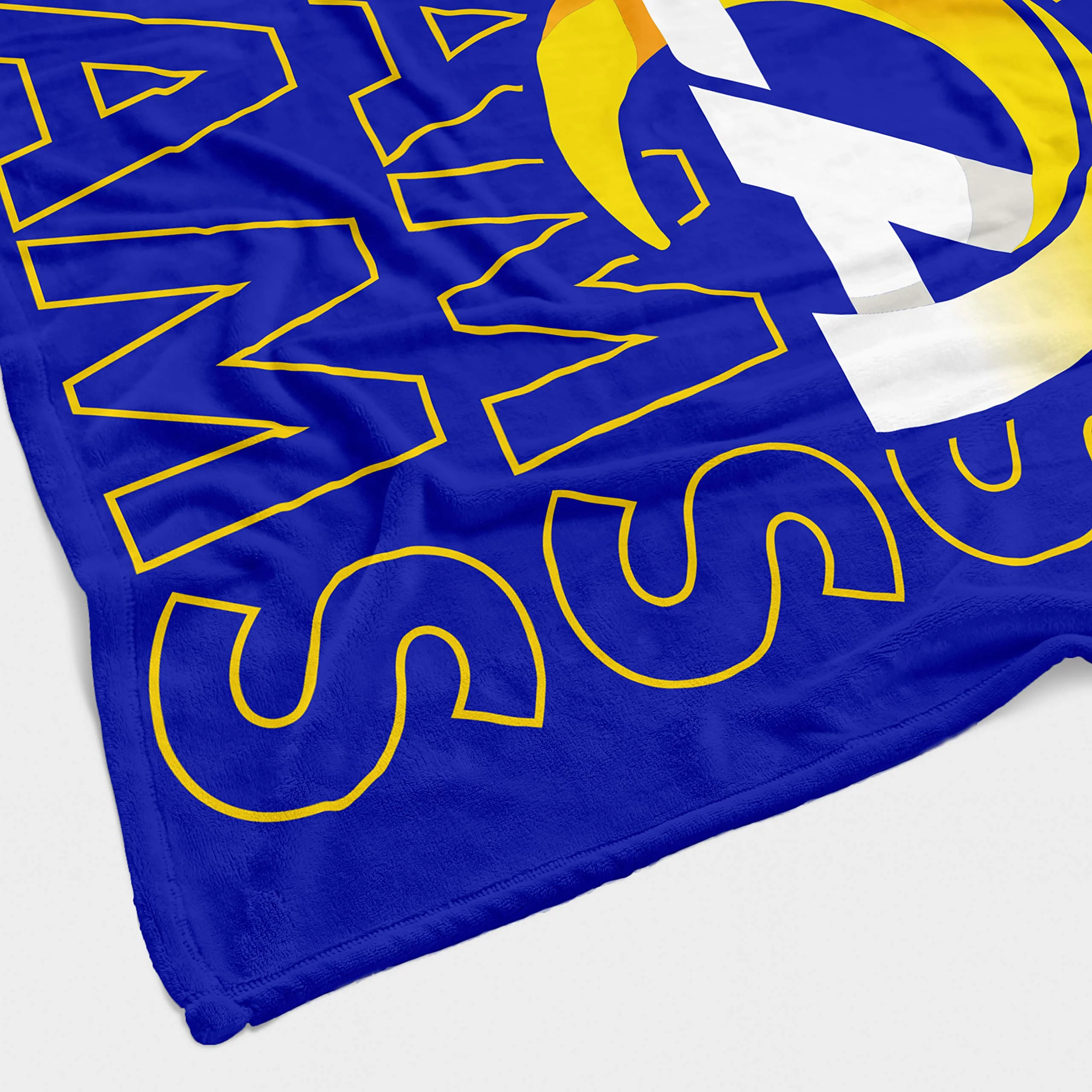 Pegasus Sports NFL Echo Team Wordmark Plush Blanket- Los Angeles Rams, 60x70 - Image 4