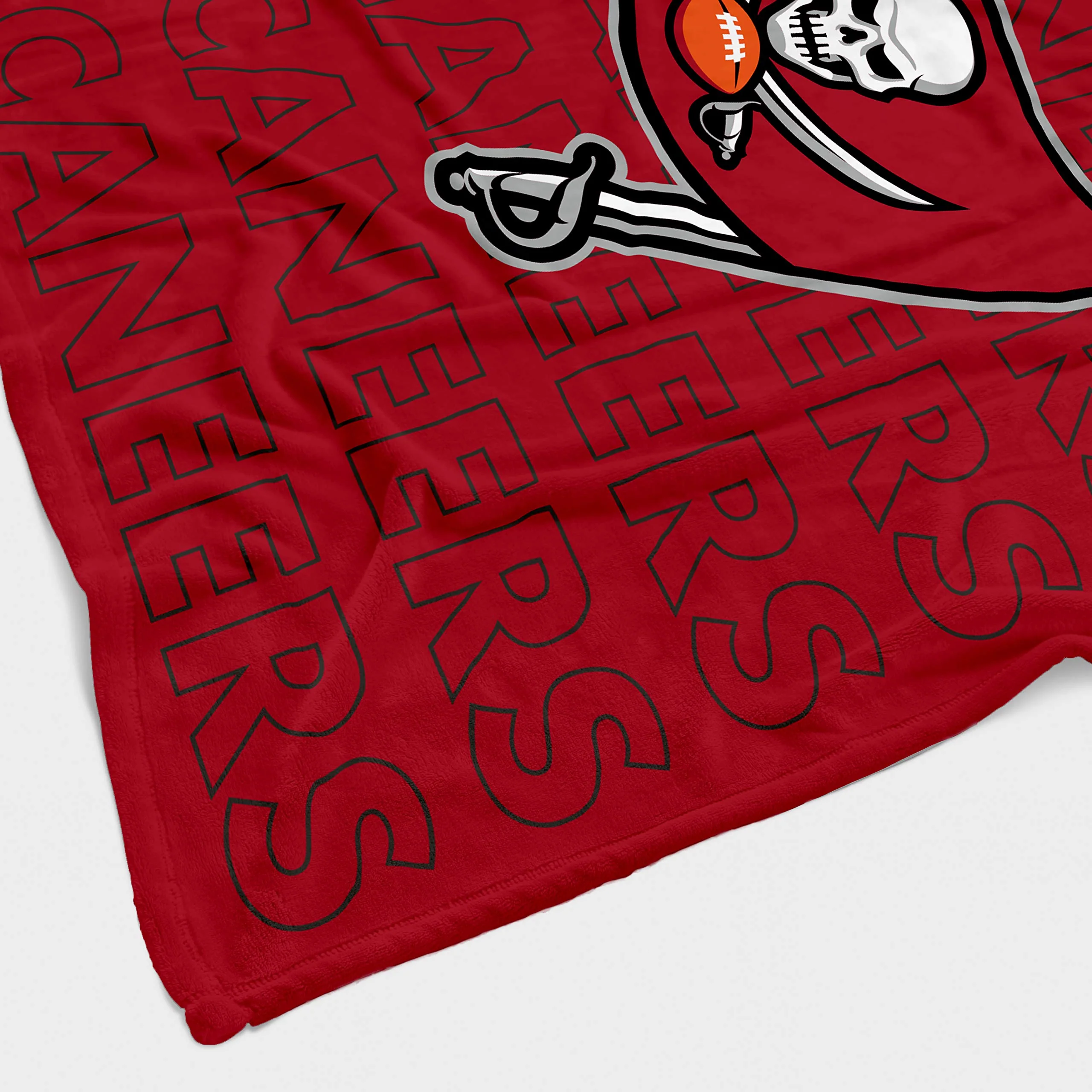 Pegasus Sports NFL Echo Team Wordmark Plush Blanket- Tampa Bay Buccaneers, Team Color, 60x70 - Image 4