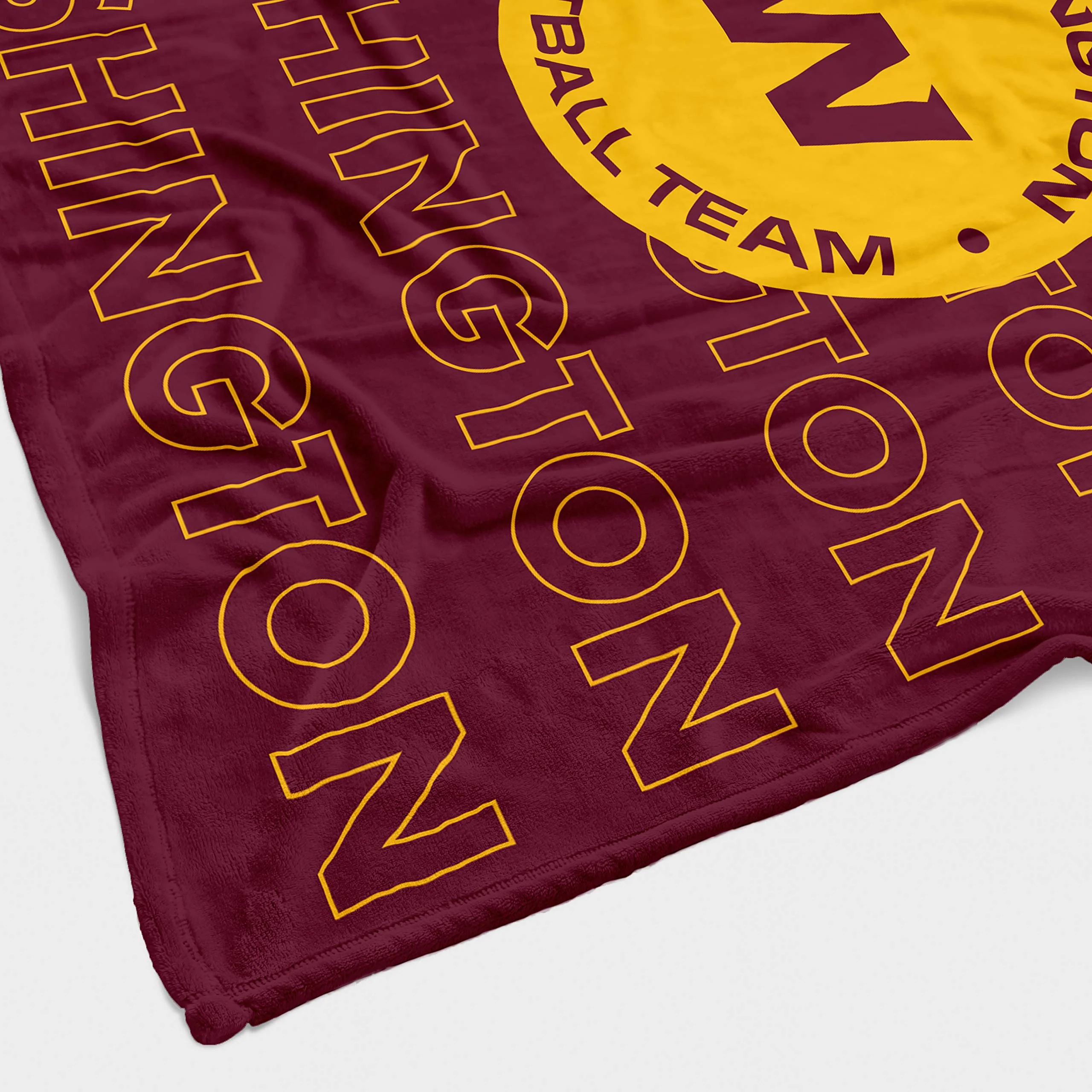 Pegasus Sports NFL Echo Team Wordmark Plush Blanket- Washington Football Team, Team Color, 60x70 - Image 3
