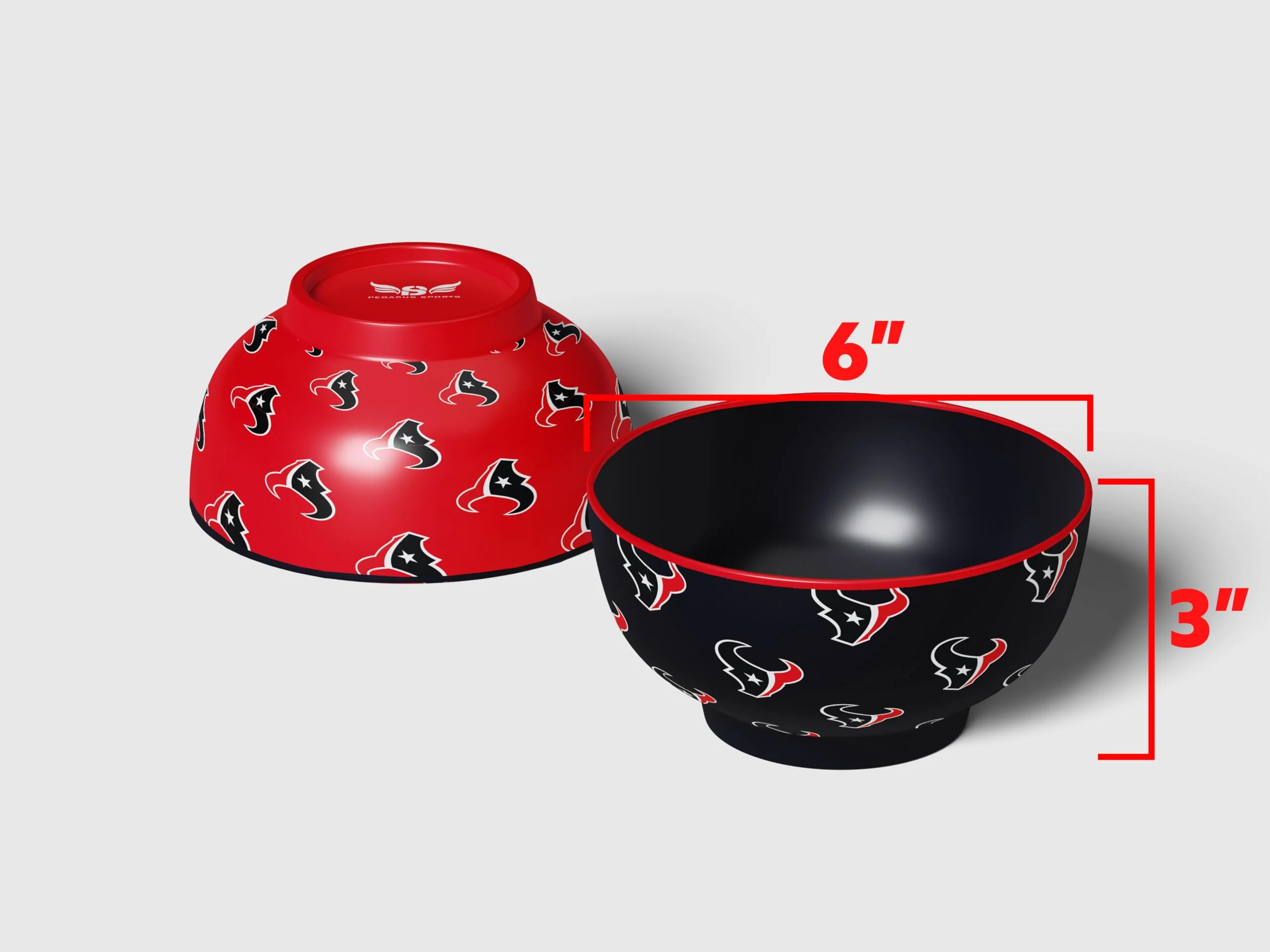 Pegasus Sports NFL Houston Texans Home and Away 2 Pack Serving Bowls - Image 3