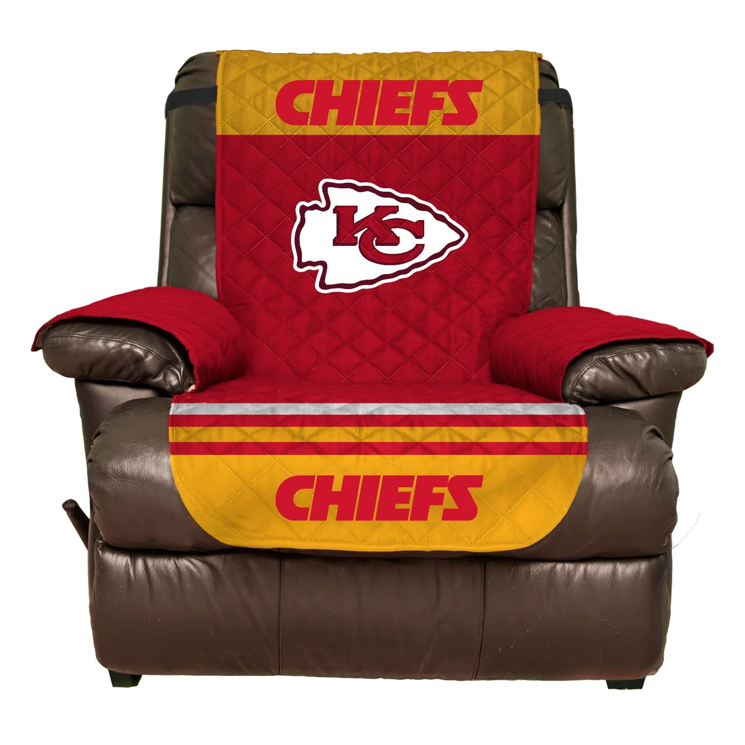 Pegasus Sports NFL Kansas City Chiefs Furniture Protector with Elastic Straps, Recliner, Red