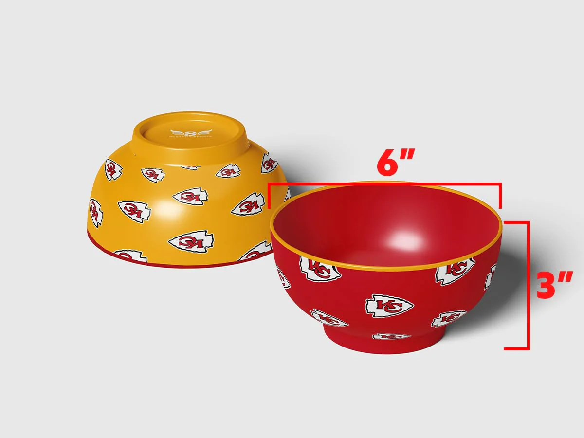 Pegasus Sports NFL Kansas City Chiefs Home and Away 2 Pack Serving Bowls - Image 3