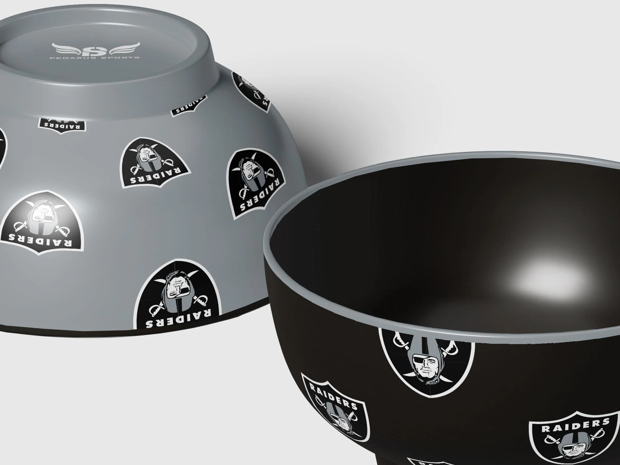 Pegasus Sports NFL Las Vegas Raiders Home and Away 2 Pack Serving Bowls - Image 4