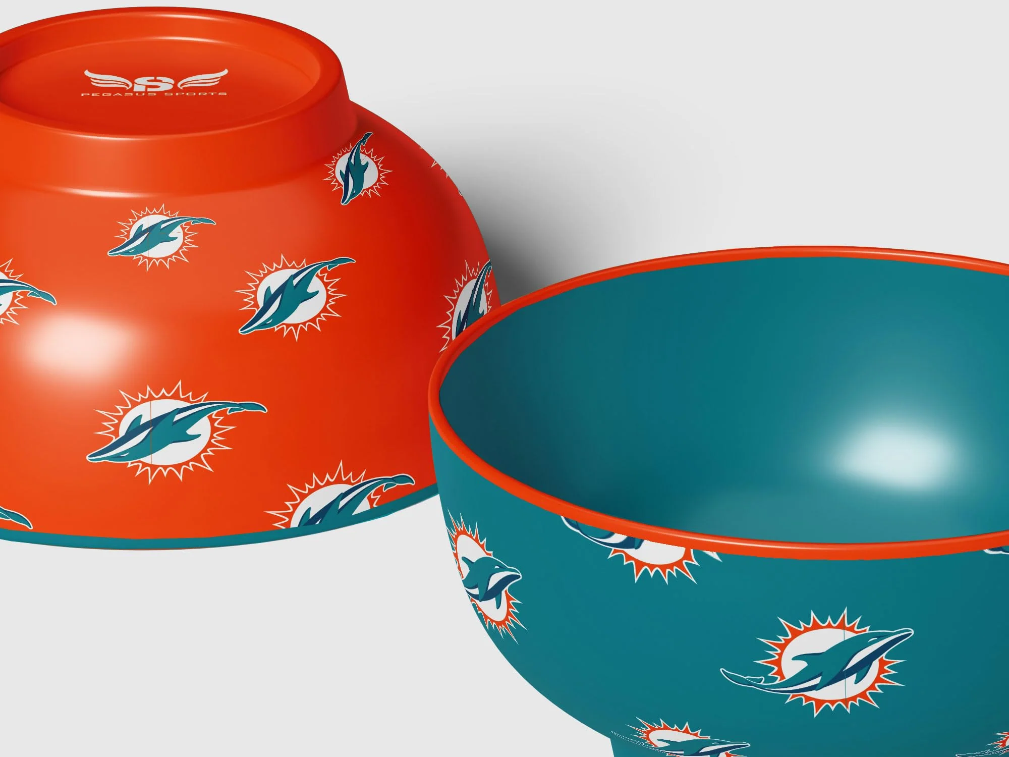 Pegasus Sports NFL Miami Dolphins Home and Away 2 Pack Serving Bowls - Image 4