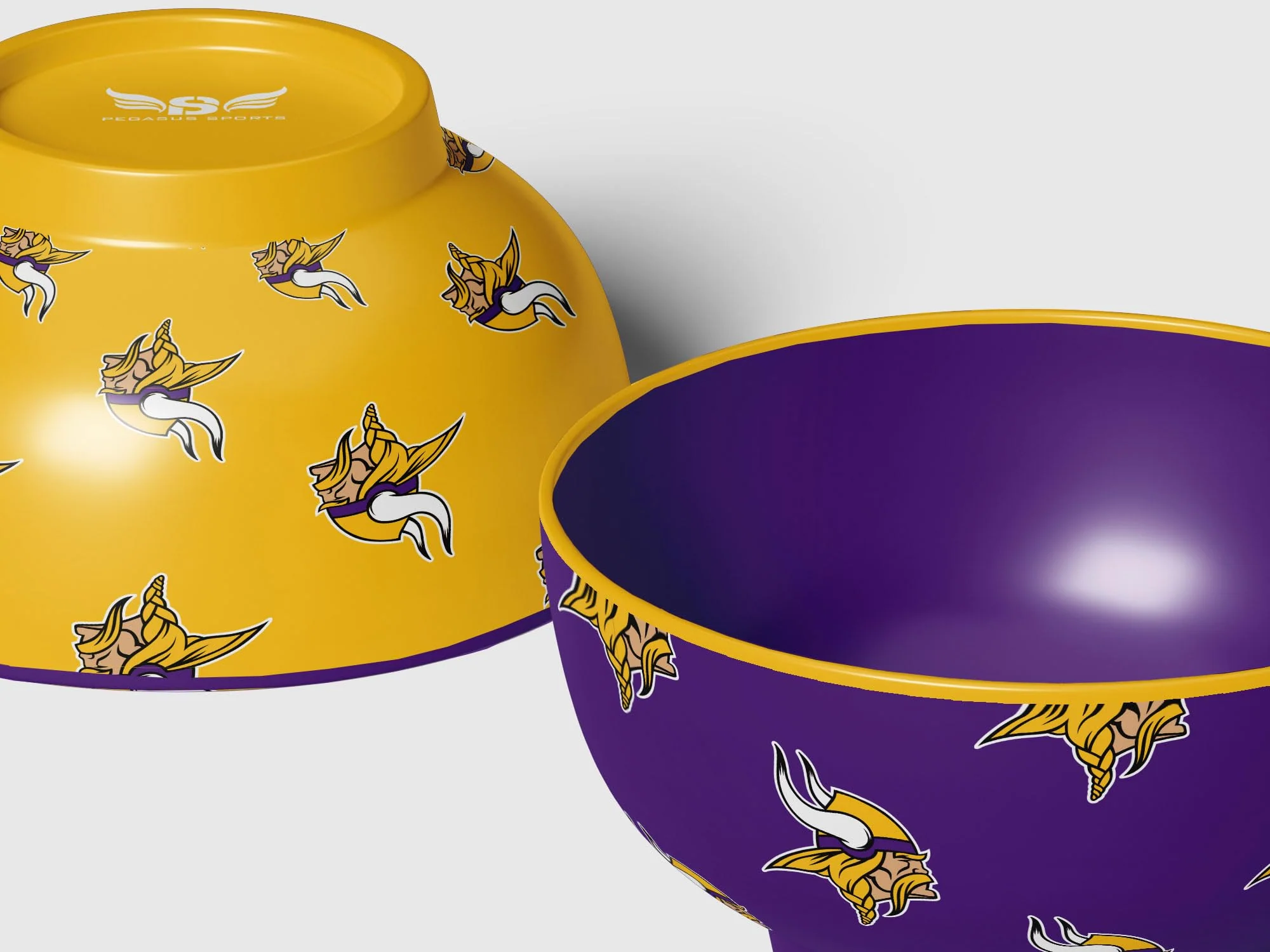 Pegasus Sports NFL Minnesota Vikings Home and Away 2 Pack Serving Bowls - Image 4