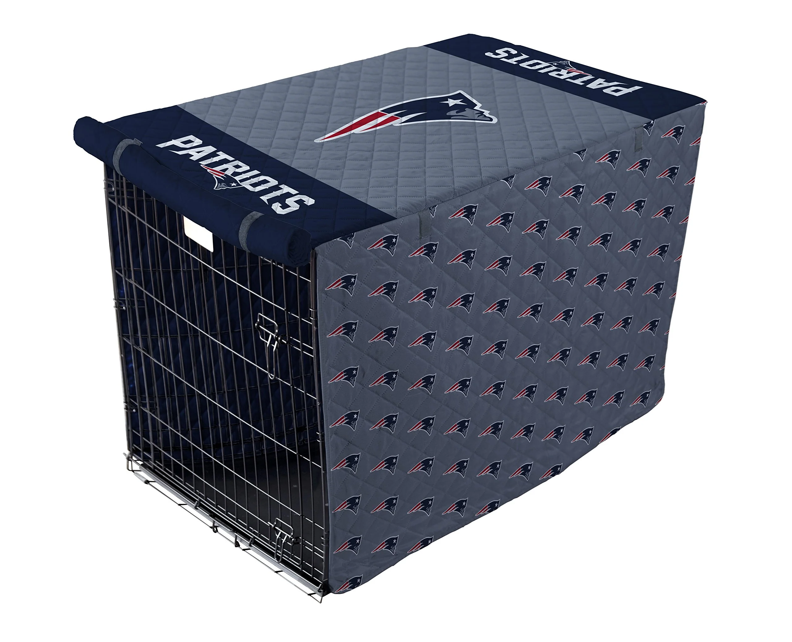 Pegasus Sports NFL New England Patriots New England Patriots Pet Crate Cover, Navy Blue, 48-Inch