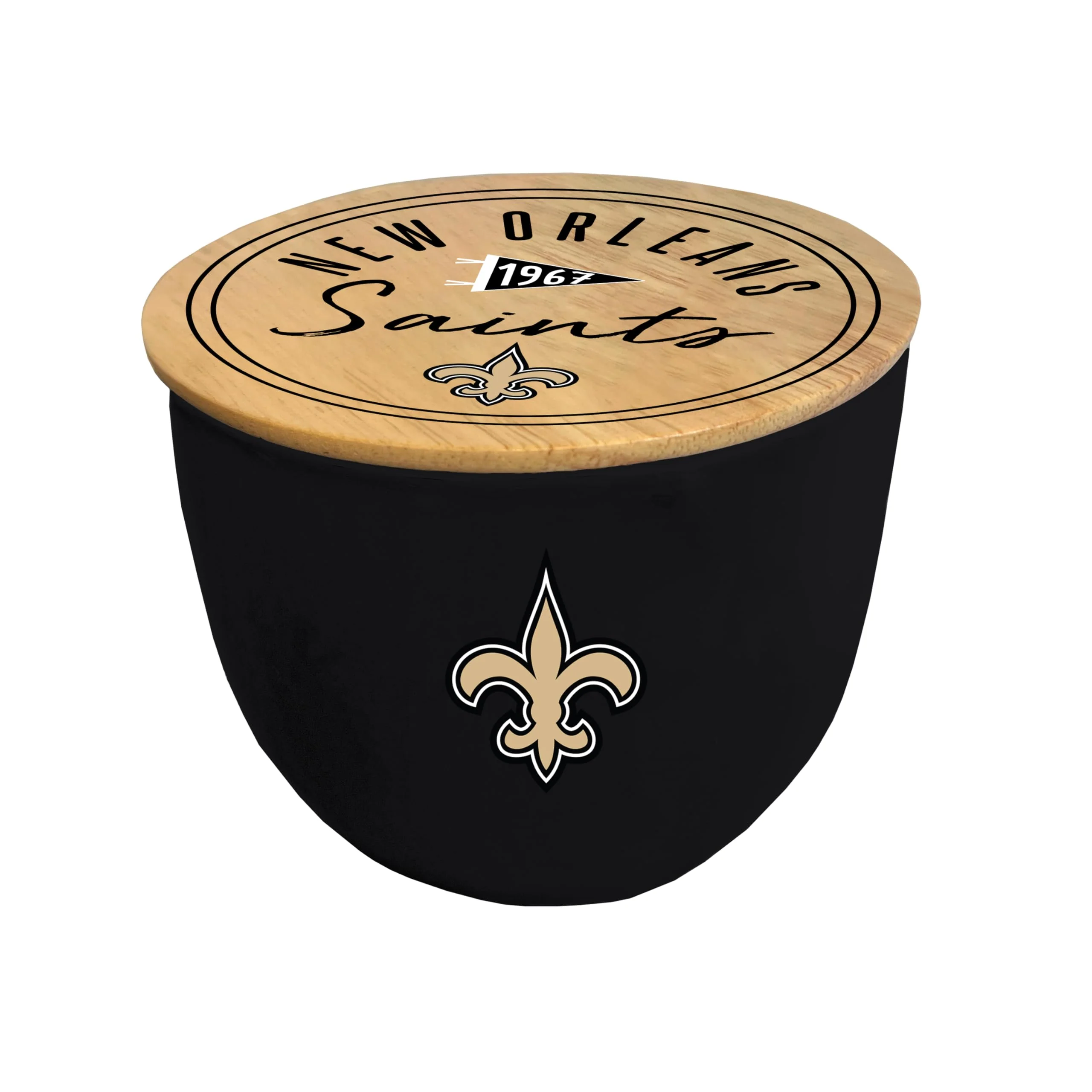 Pegasus Sports NFL New Orleans Saints Script Circle Logo Ceramic Candle
