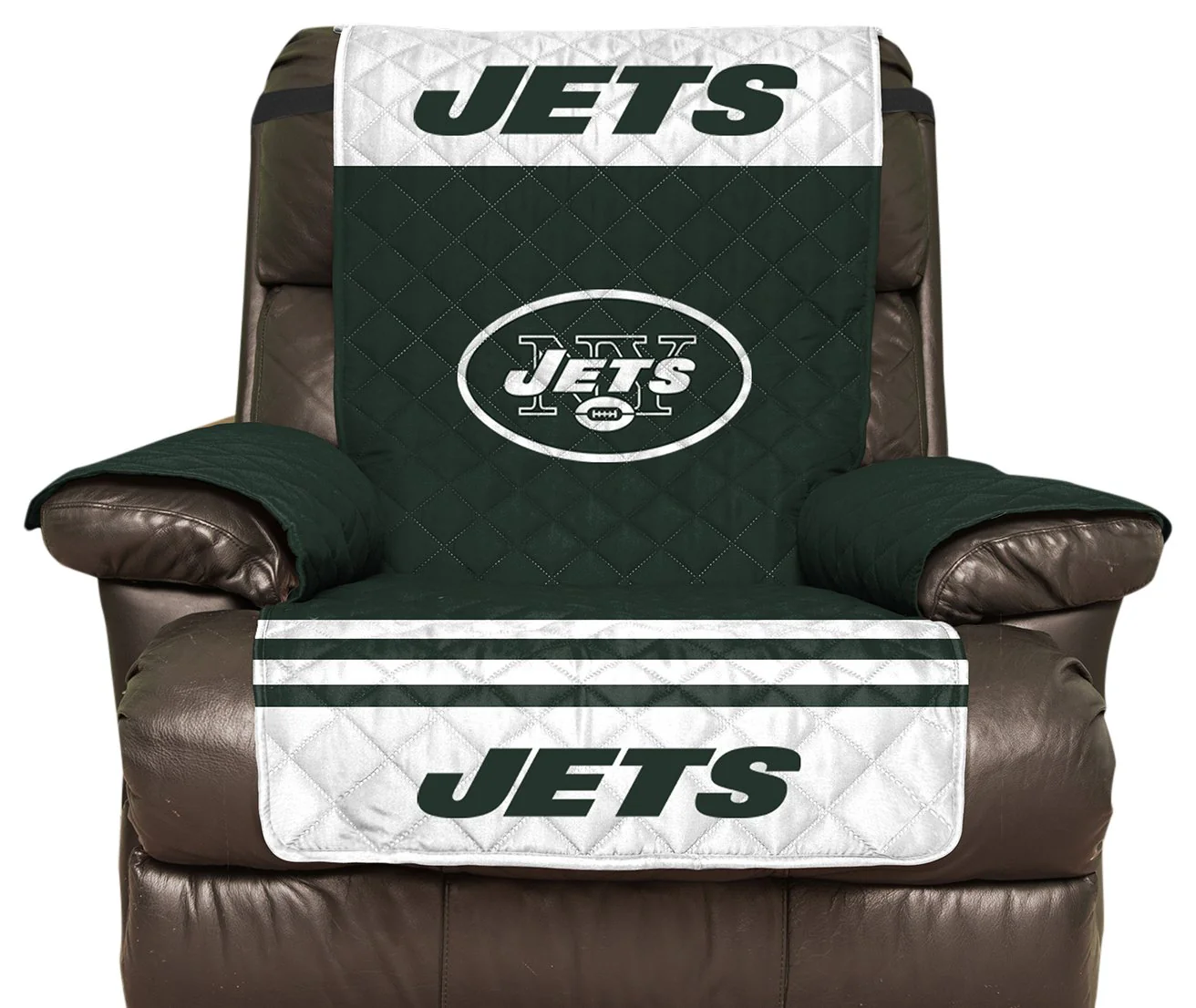 Pegasus Sports NFL New York Jets Furniture Protector with Elastic Straps, Recliner, Green