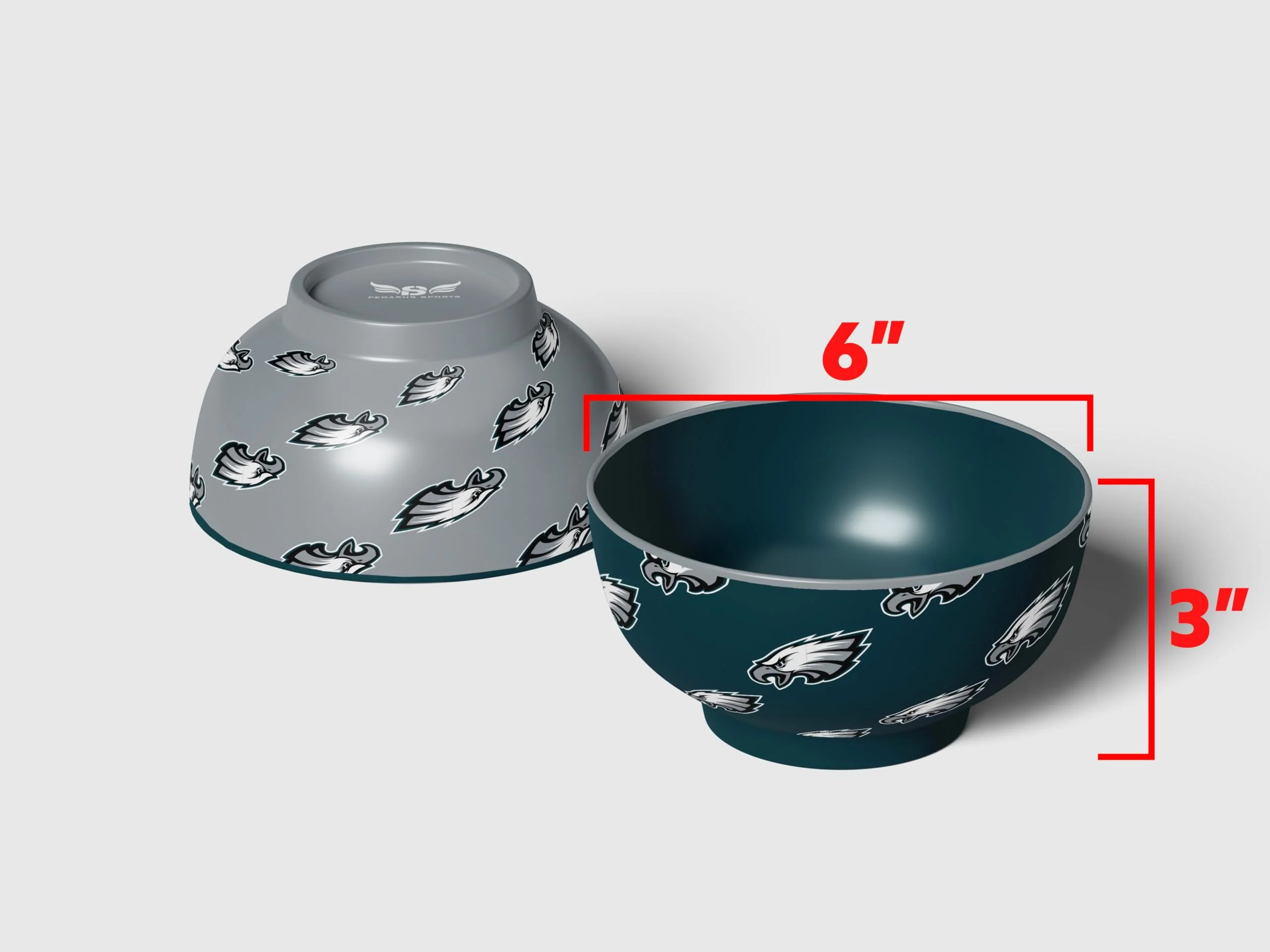 Pegasus Sports NFL Philadelphia Eagles Home and Away 2 Pack Serving Bowls - Image 3