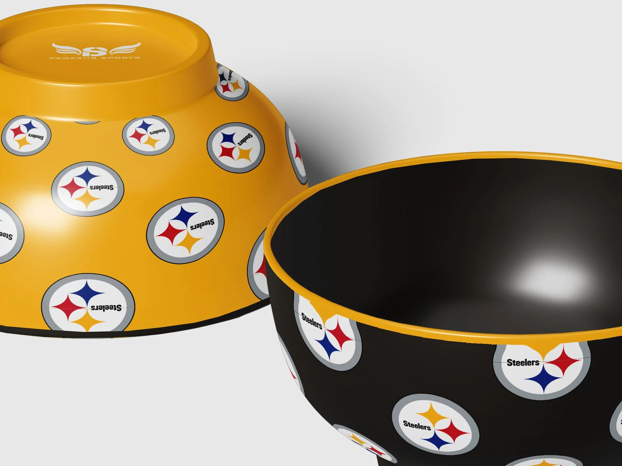 Pegasus Sports NFL Pittsburgh Steelers Home and Away 2 Pack Serving Bowls - Image 4