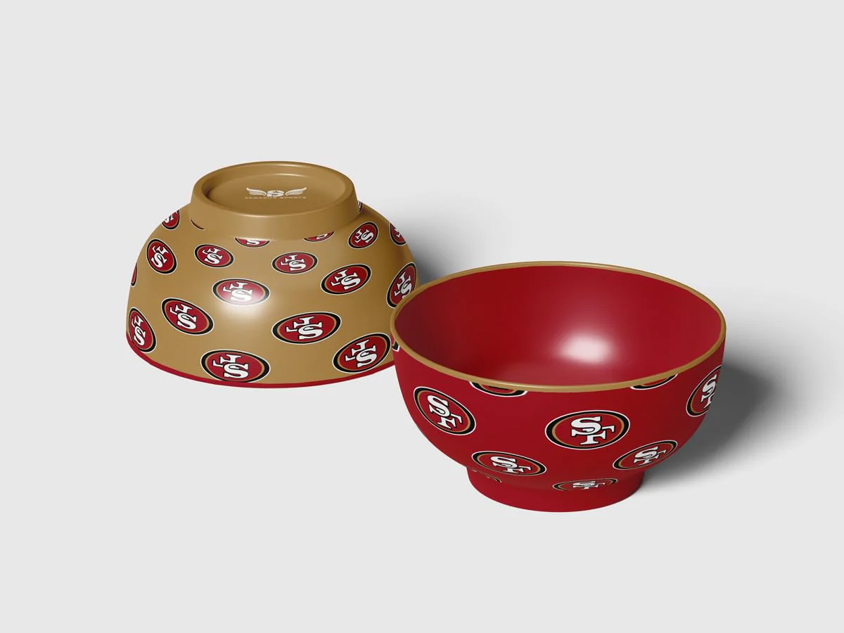 Pegasus Sports NFL San Francisco 49ers Home and Away 2 Pack Serving Bowls
