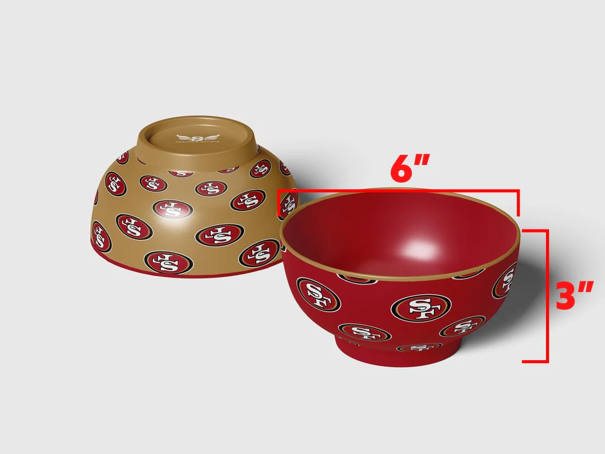 Pegasus Sports NFL San Francisco 49ers Home and Away 2 Pack Serving Bowls - Image 3