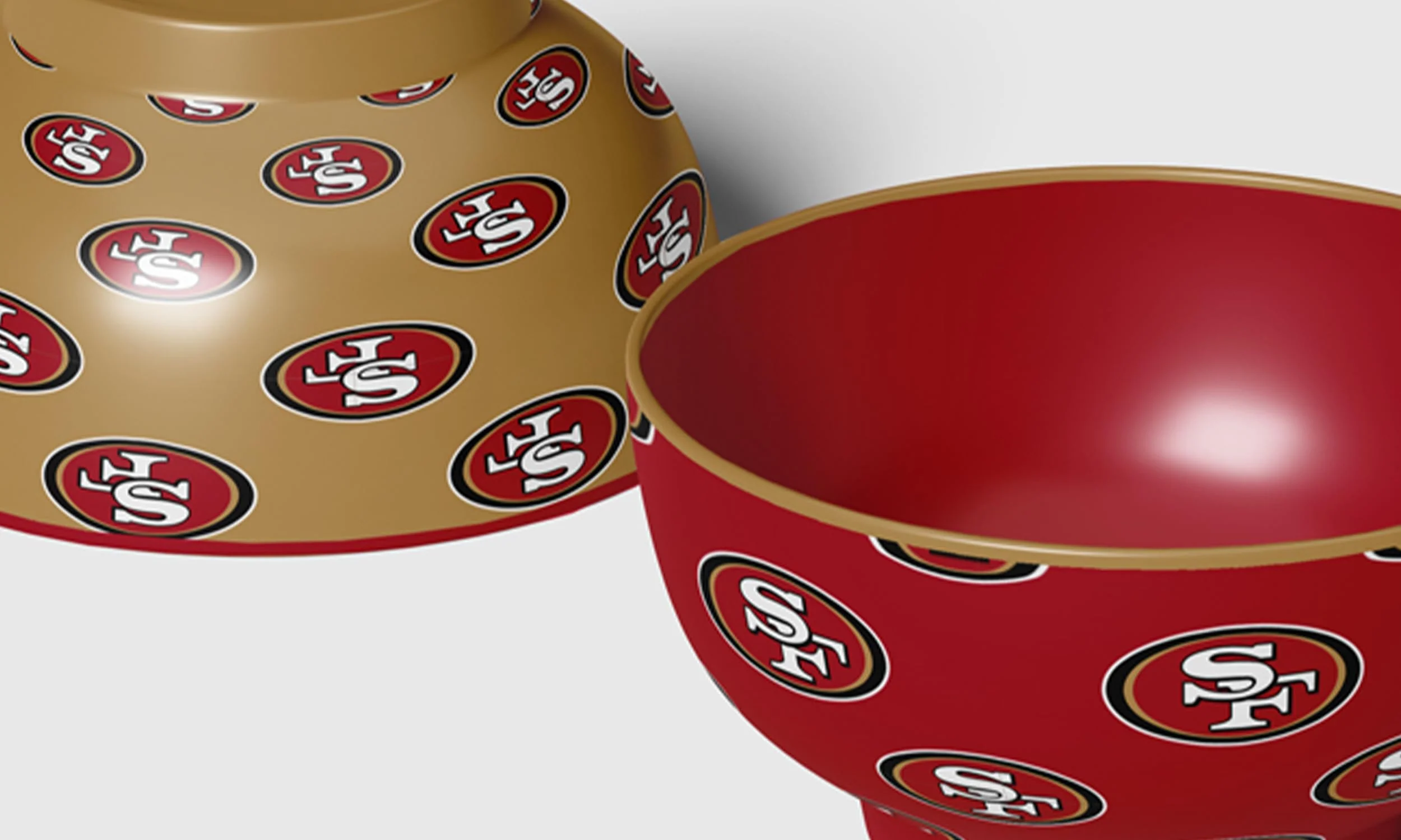Pegasus Sports NFL San Francisco 49ers Home and Away 2 Pack Serving Bowls - Image 4