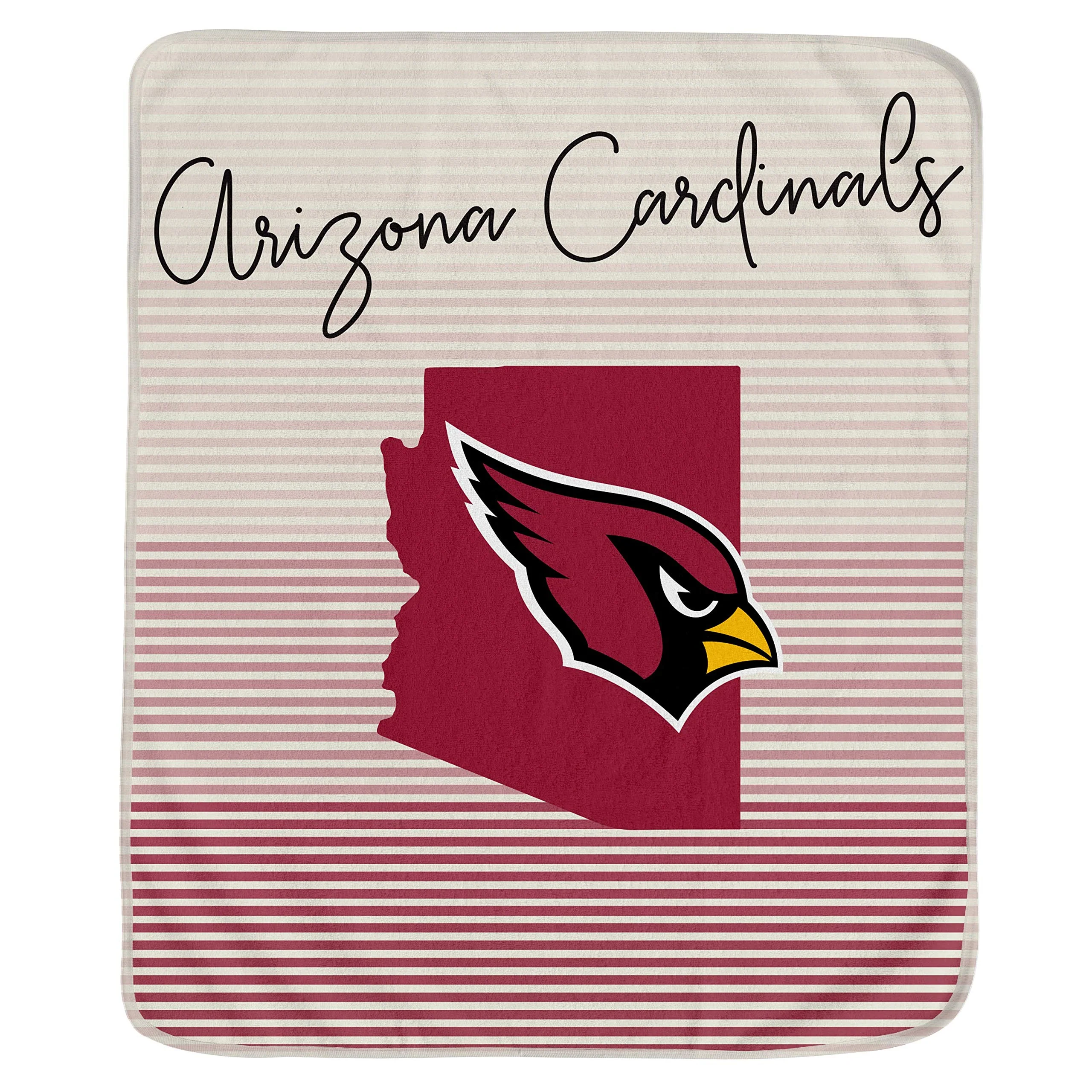 Pegasus Sports NFL Ultra Fleece State Stripe Blanket- Arizona Cardinals, Team Color, 60x70