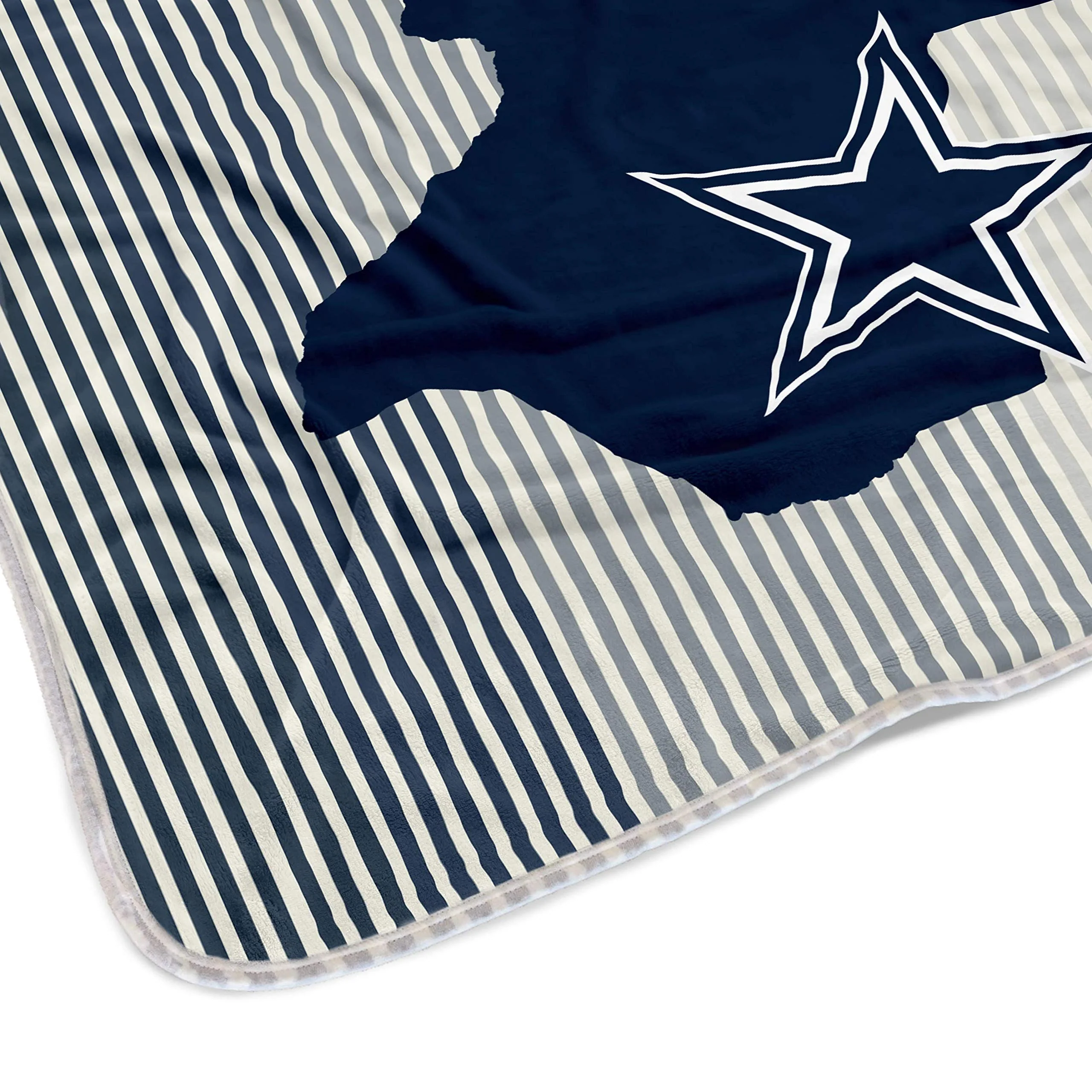 Pegasus Sports NFL Ultra Fleece State Stripe Blanket- Dallas Cowboys Team Color 60x70 - Image 3
