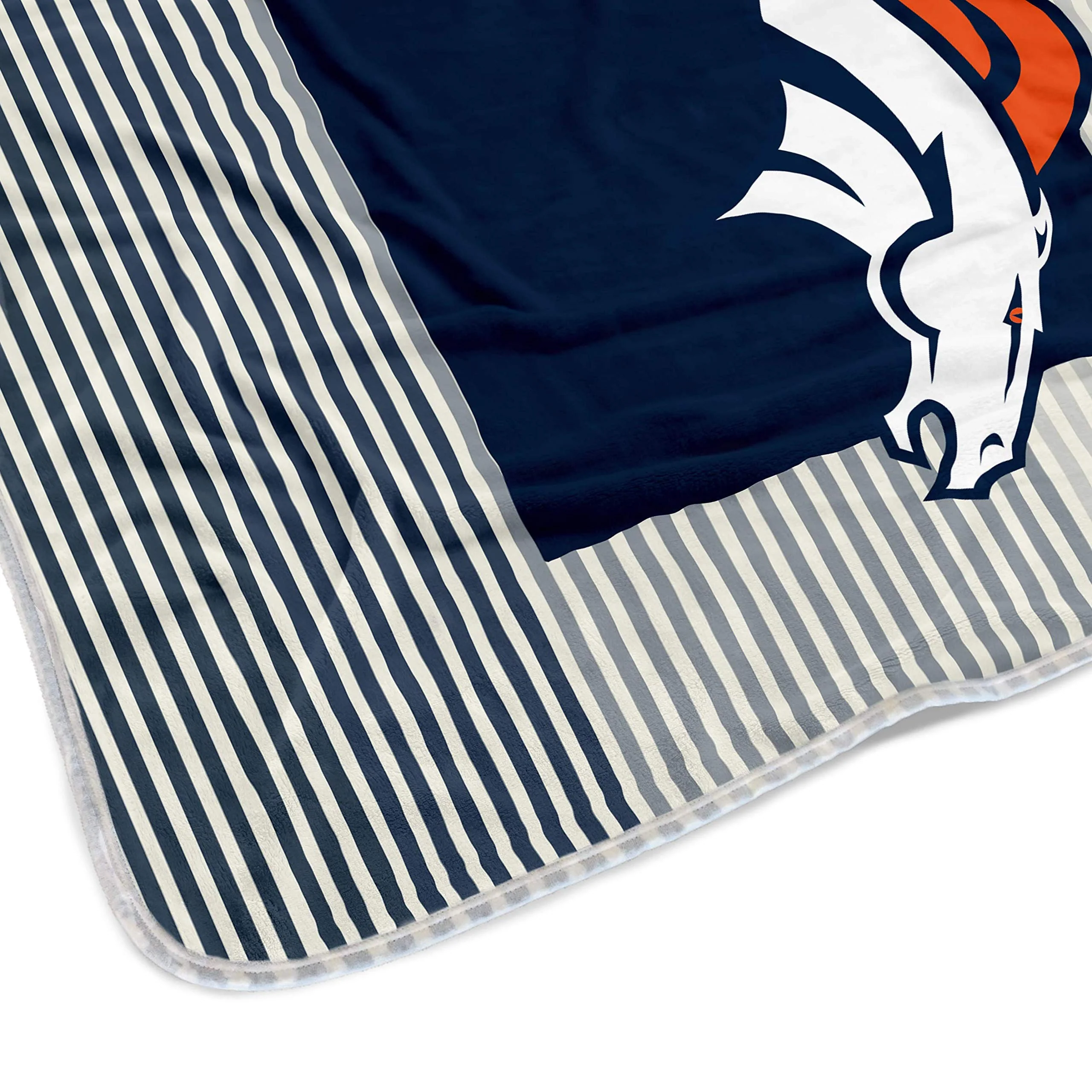 Pegasus Sports NFL Ultra Fleece State Stripe Blanket- Denver Broncos, Team Color, 60x70 - Image 3