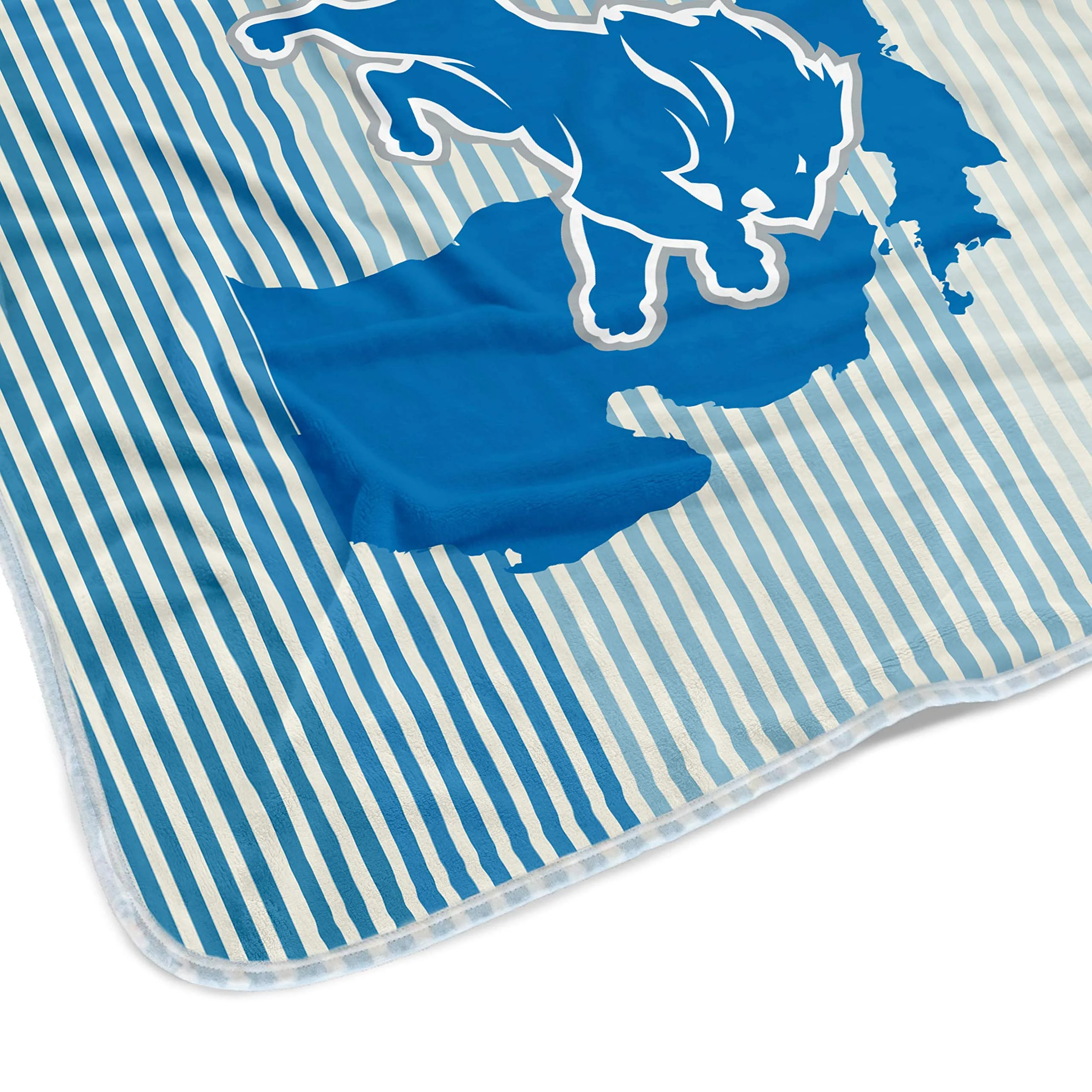 Pegasus Sports NFL Ultra Fleece State Stripe Blanket- Detroit Lions, Team Color, 60x70 - Image 3