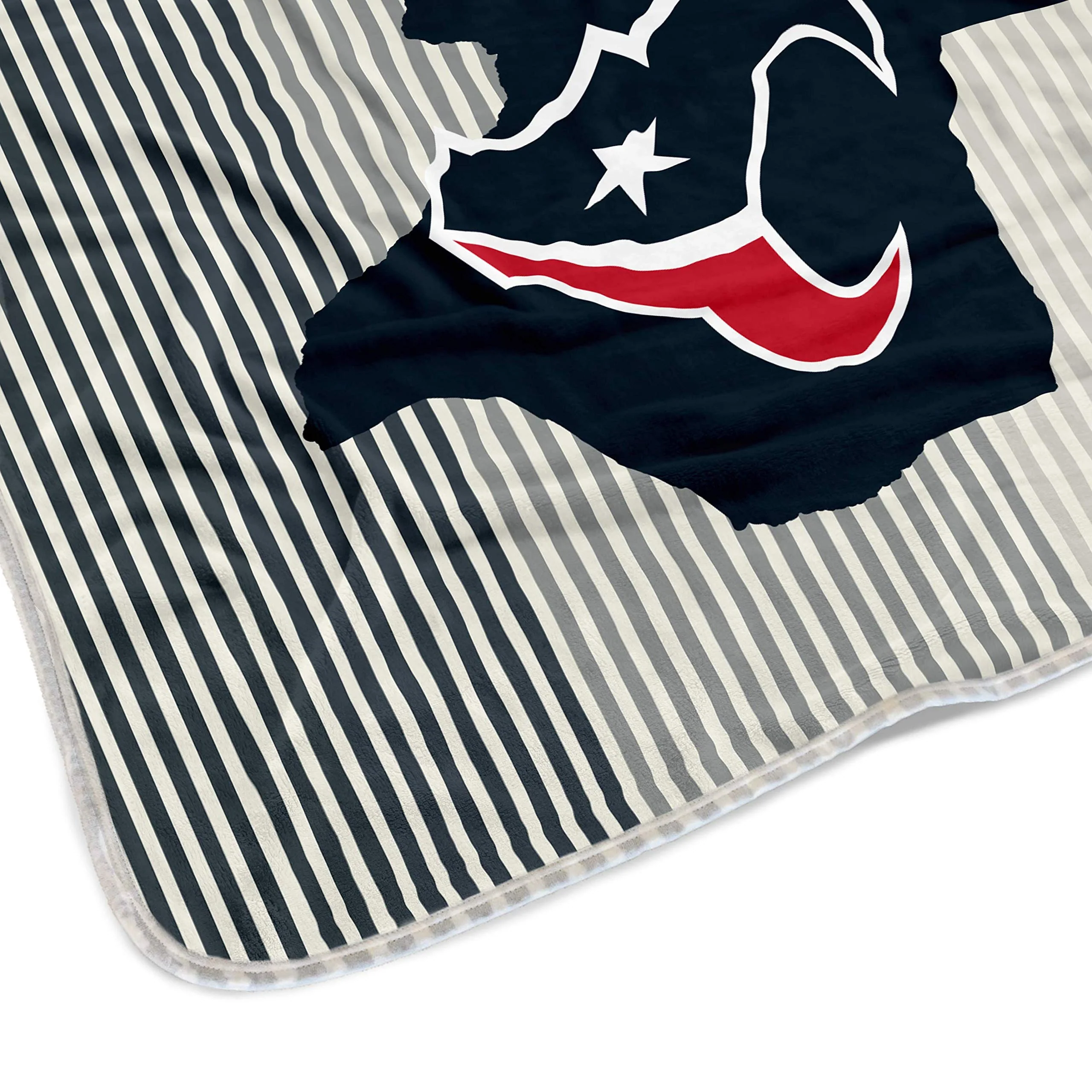 Pegasus Sports NFL Ultra Fleece State Stripe Blanket- Houston Texans, Team Color, 60x70 - Image 3
