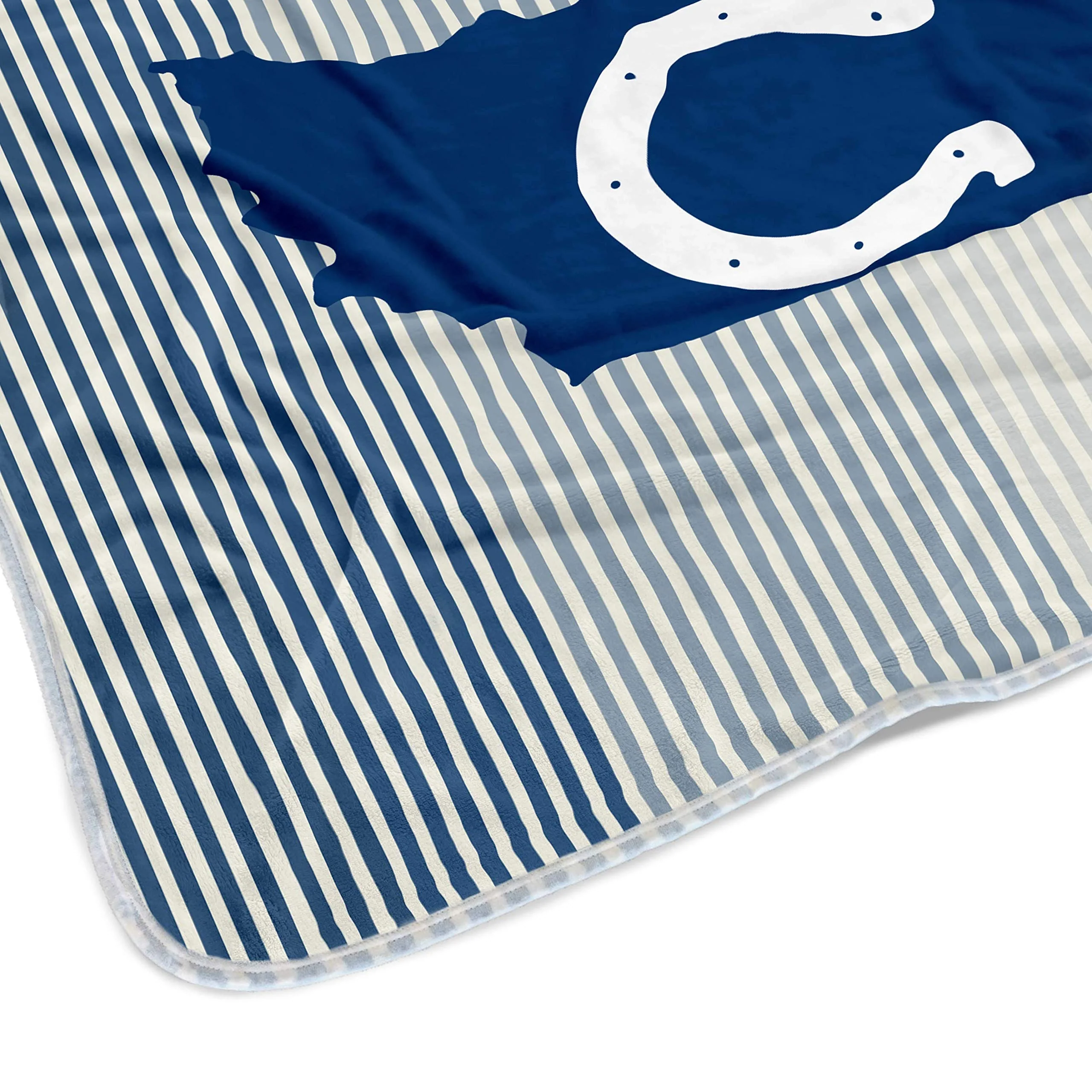 Pegasus Sports NFL Ultra Fleece State Stripe Blanket- Indianapolis Colts, Team Color, 60x70 - Image 3