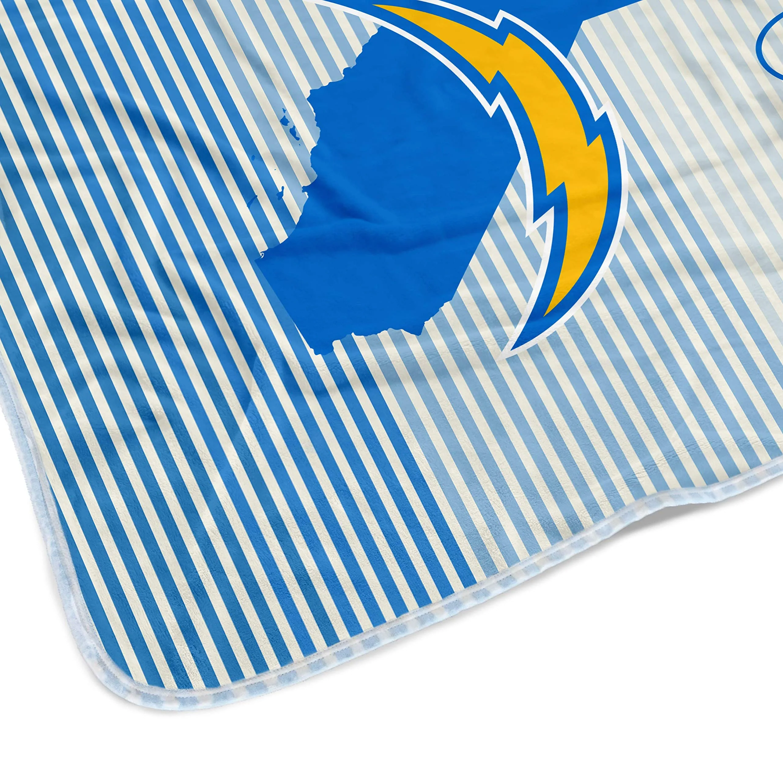 Pegasus Sports NFL Ultra Fleece State Stripe Blanket- Los Angeles Chargers, Team Color, 60x70 - Image 3