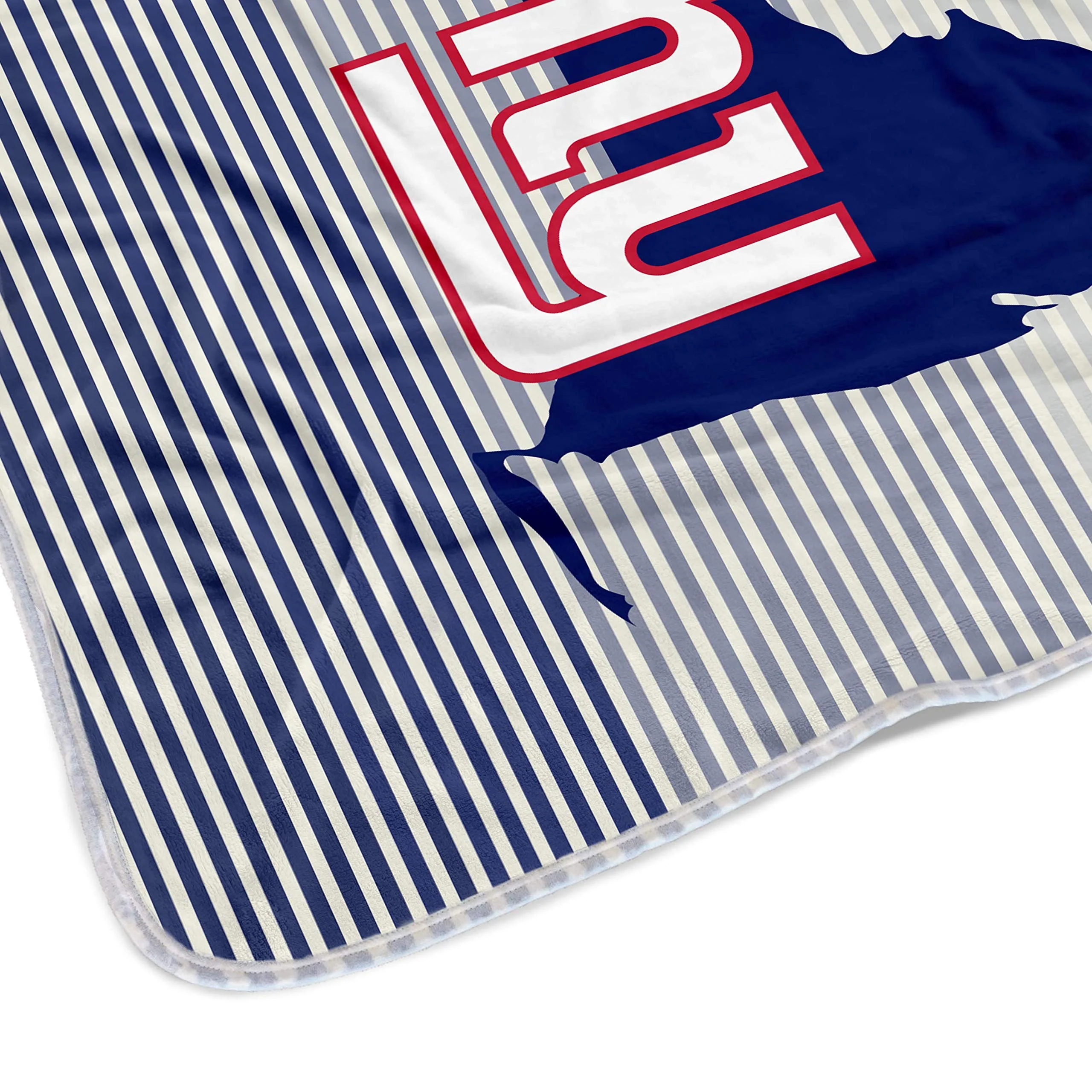 Pegasus Sports NFL Ultra Fleece State Stripe Blanket- New York Giants, Team Color, 60x70 - Image 3