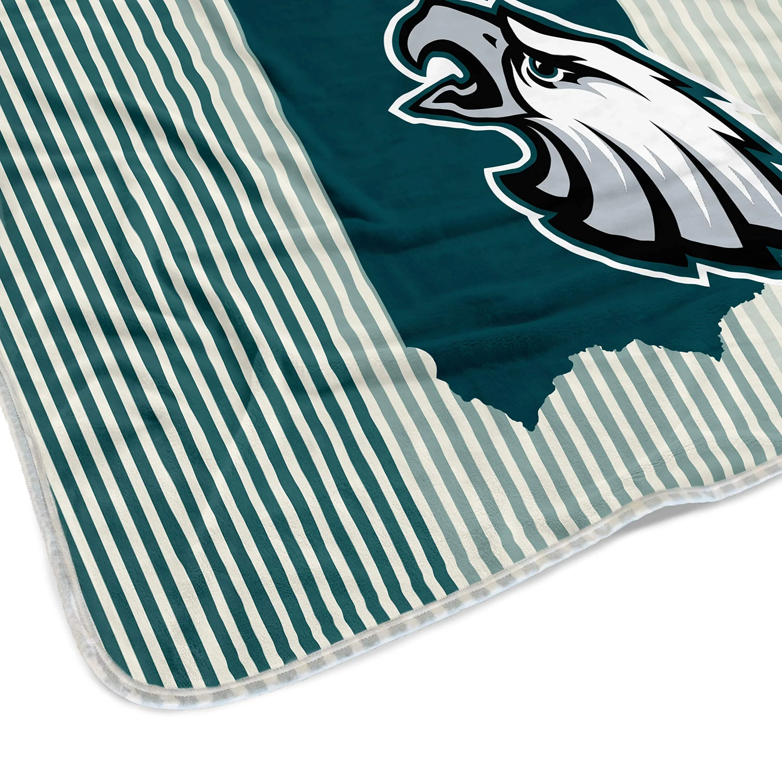 Pegasus Sports NFL Ultra Fleece State Stripe Blanket- Philadelphia Eagles, Team Color, 60x70 - Image 3