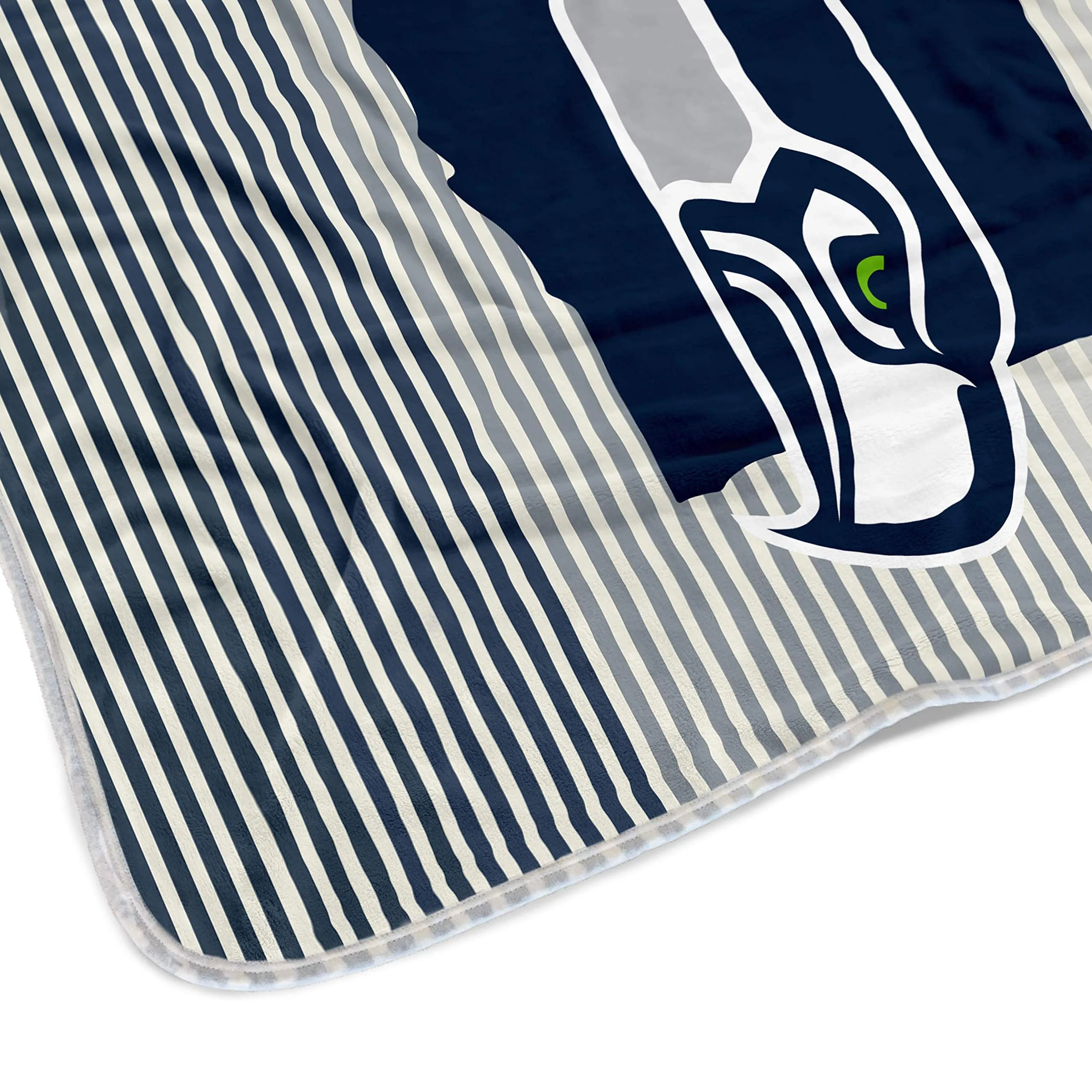 Pegasus Sports NFL Ultra Fleece State Stripe Blanket- Seattle Seahawks, Team Color, 60x70 - Image 4