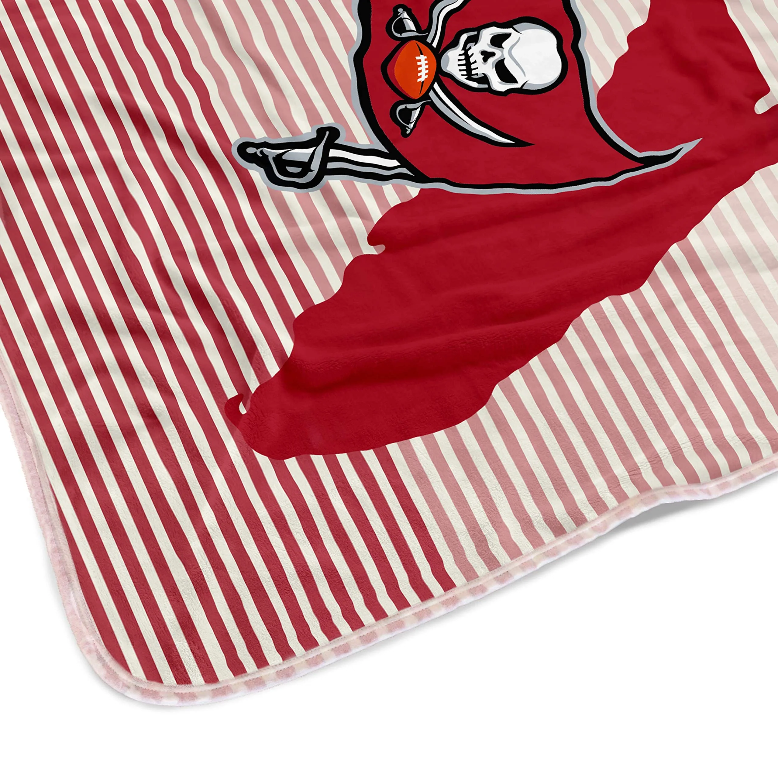 Pegasus Sports NFL Ultra Fleece State Stripe Blanket- Tampa Bay Buccaneers, Team Color, 60x70 - Image 3