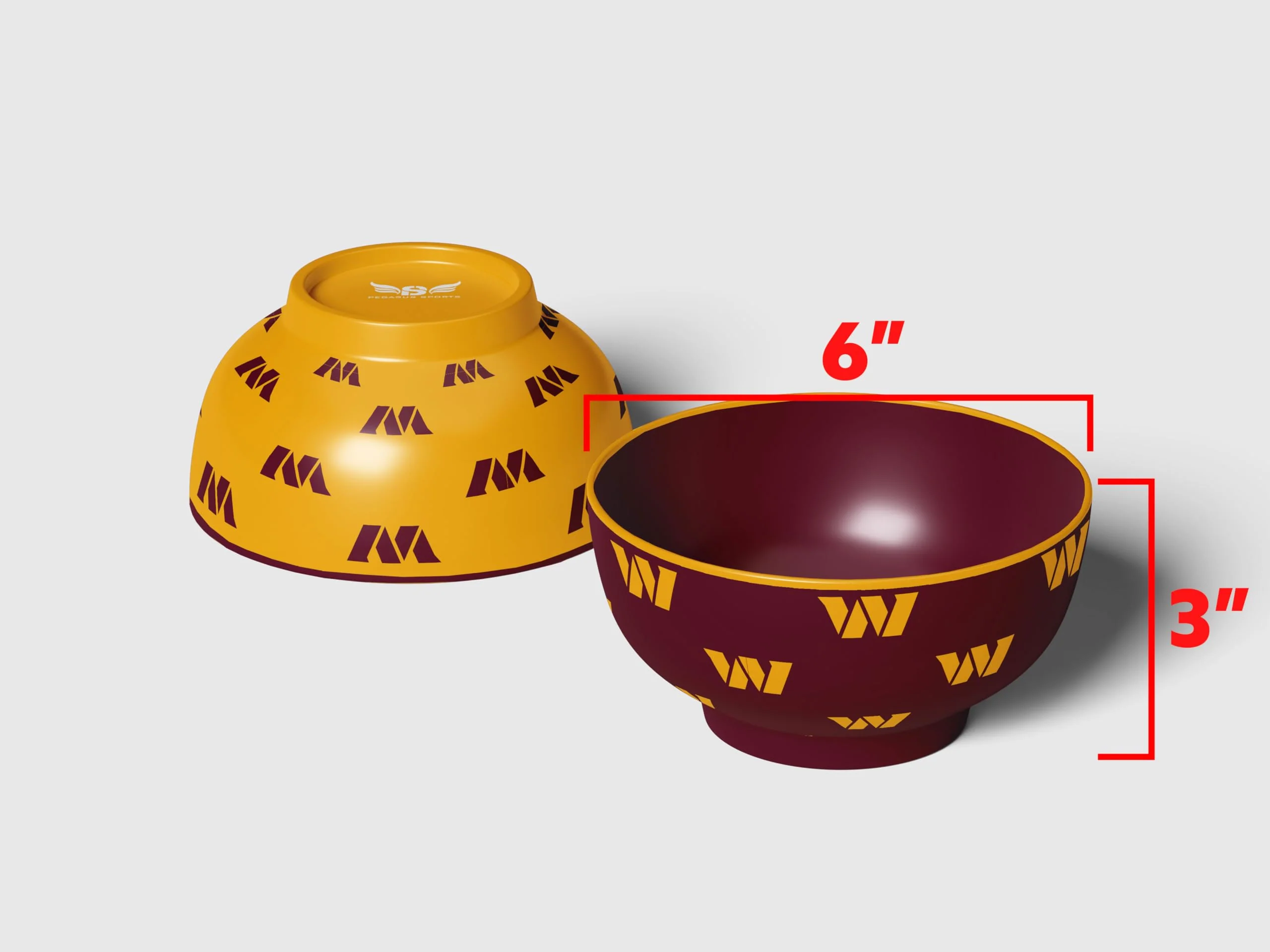 Pegasus Sports NFL Washington Commanders Home and Away 2 Pack Serving Bowls - Image 3