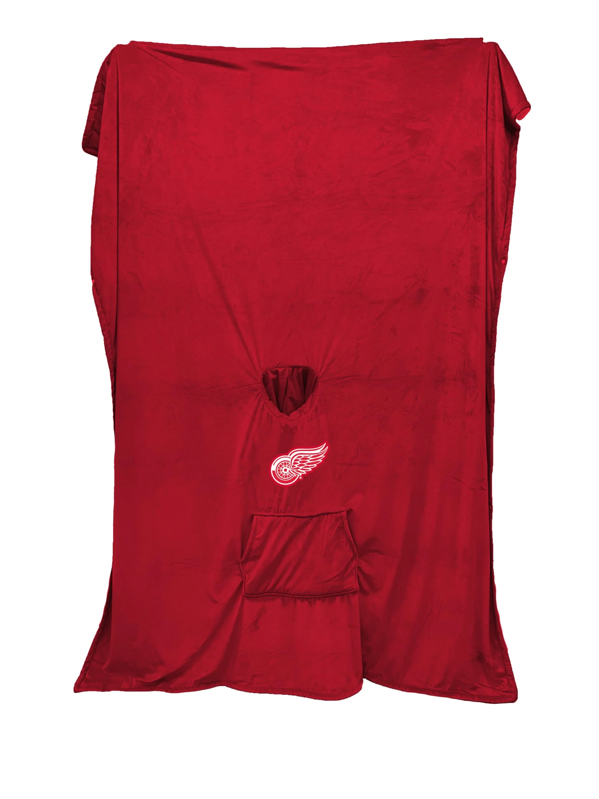 Pegasus Sports NHL Detroit Red Wings Team Color Bloncho w/Logo Patch & Sherpa - Image 3
