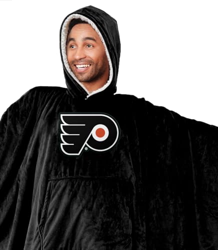 Pegasus Sports NHL Philadelphia Flyers Team Color Bloncho w/Logo Patch & Sherpa - Image 4