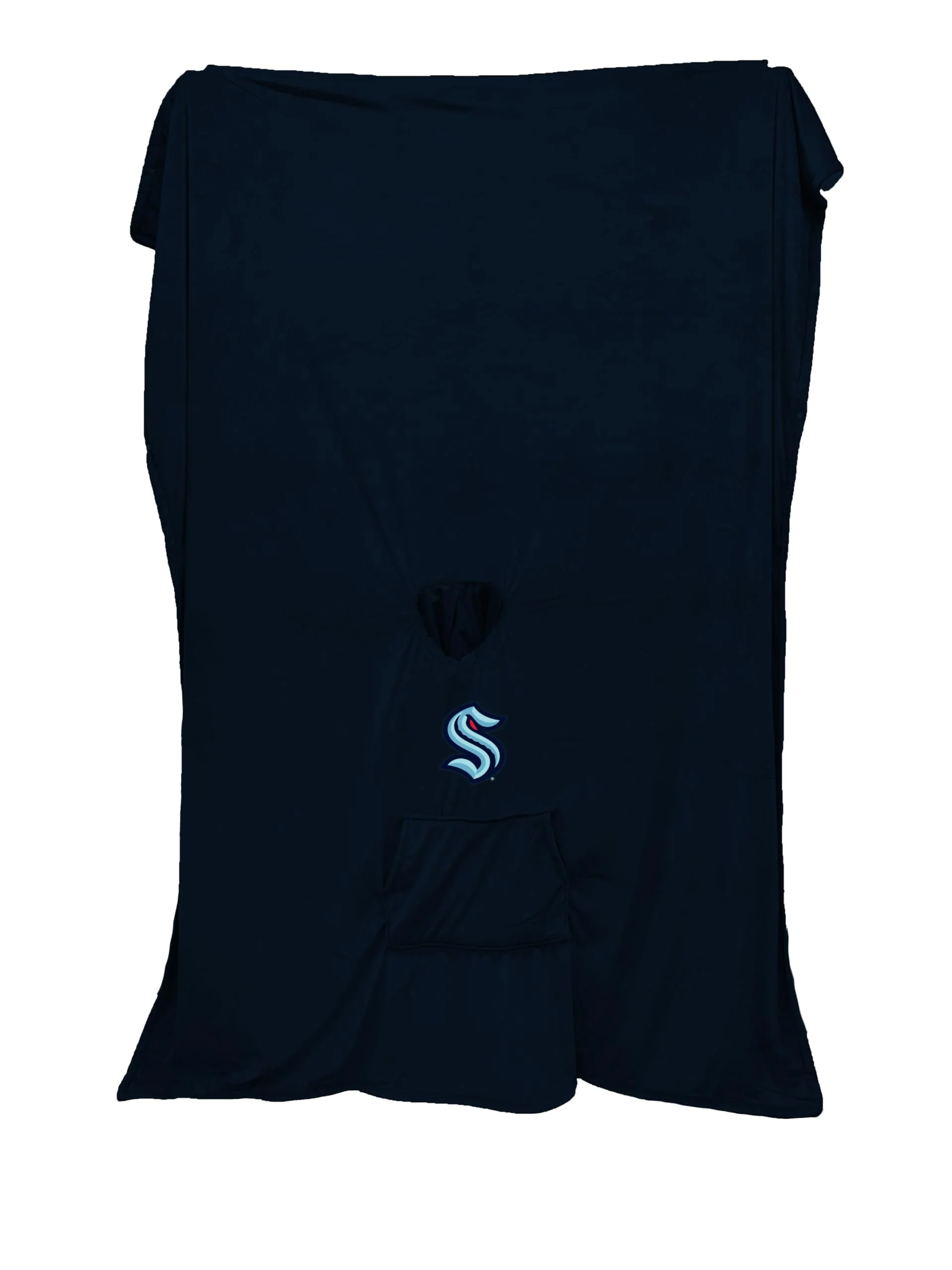 Pegasus Sports NHL Seattle Kraken Team Color Bloncho w/Logo Patch & Sherpa - Image 3
