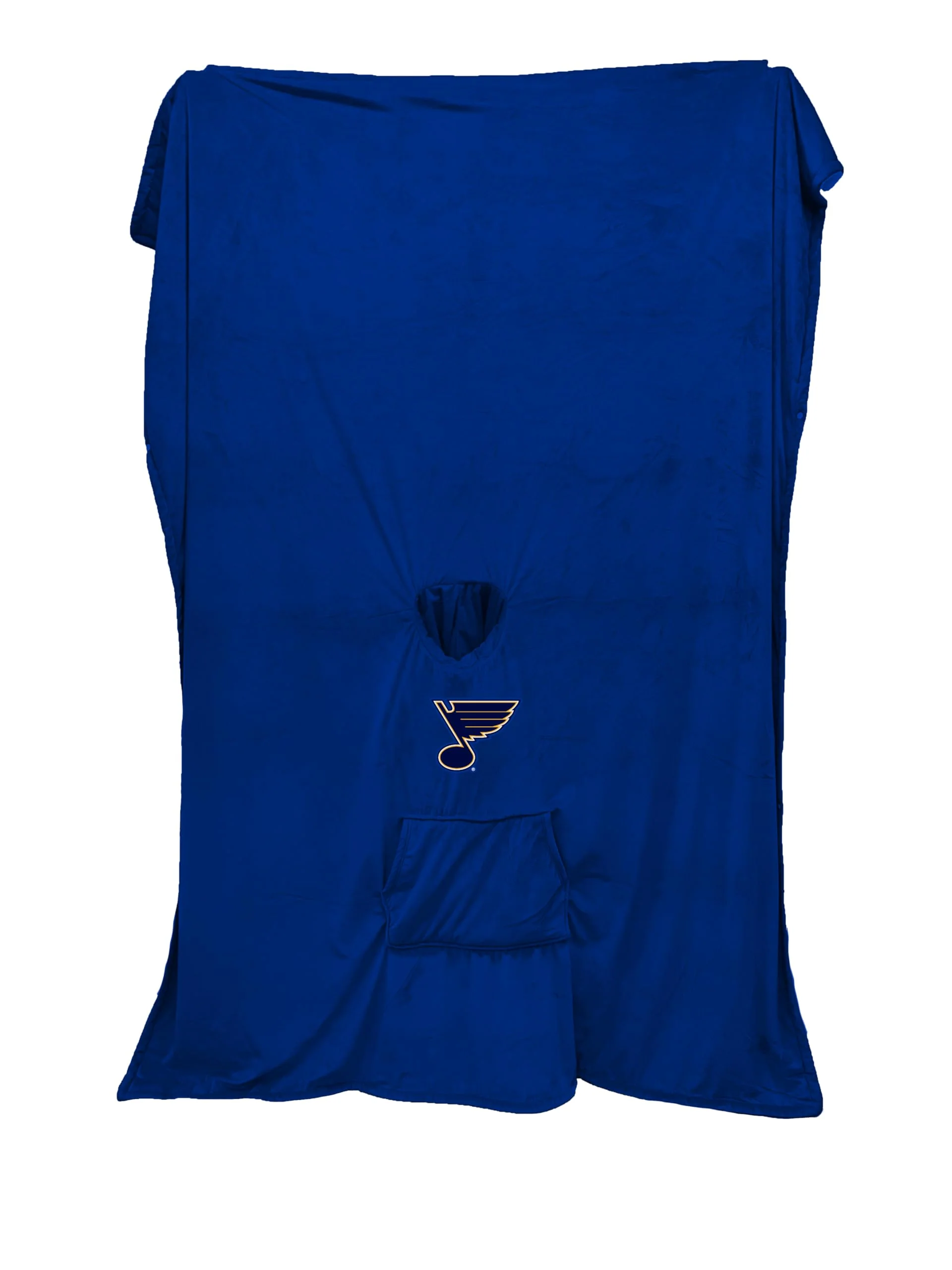 Pegasus Sports NHL St. Louis Blues Team Color Bloncho w/Logo Patch & Sherpa - Image 3