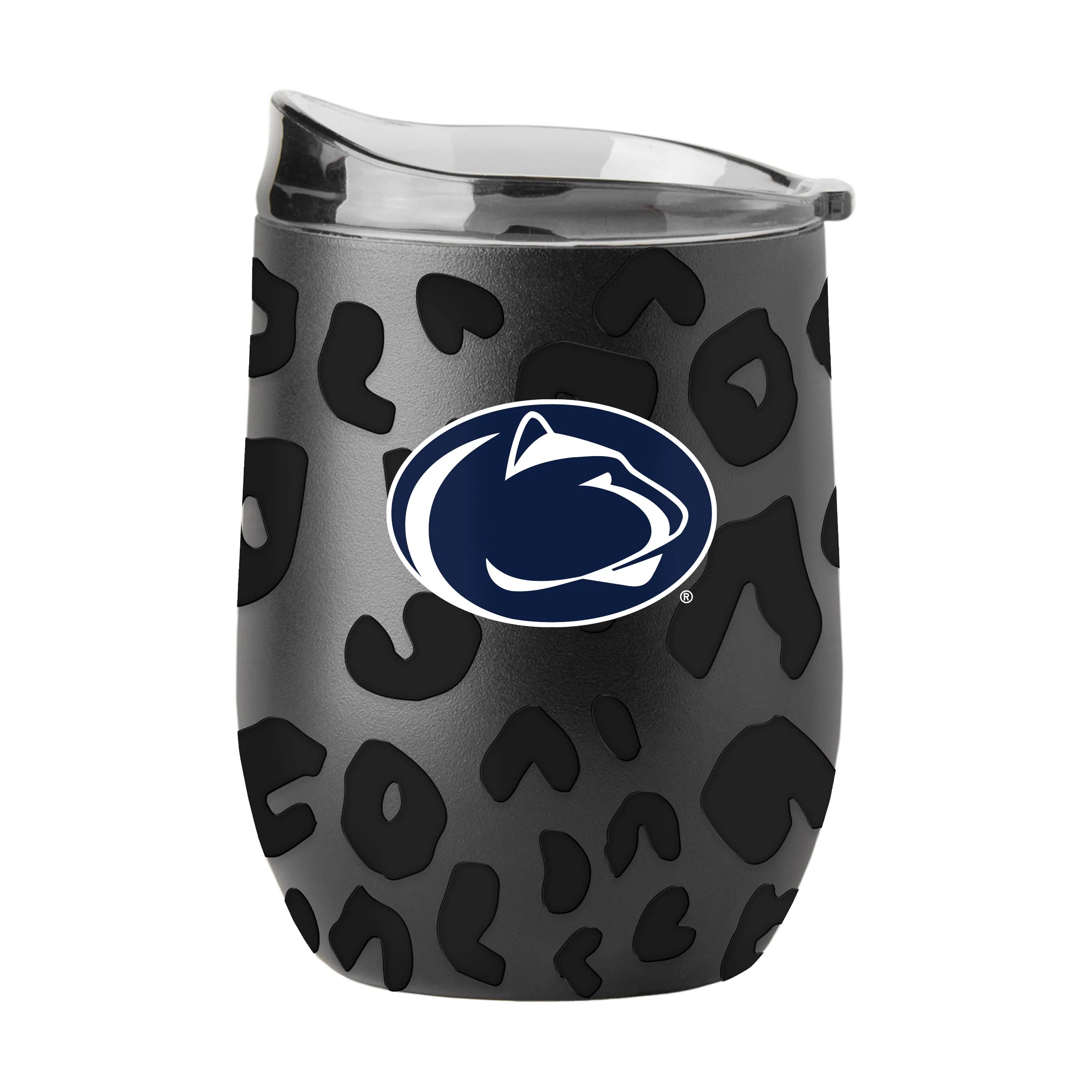 Penn State Leopard 16oz Black Powder Coat Curved Beverage