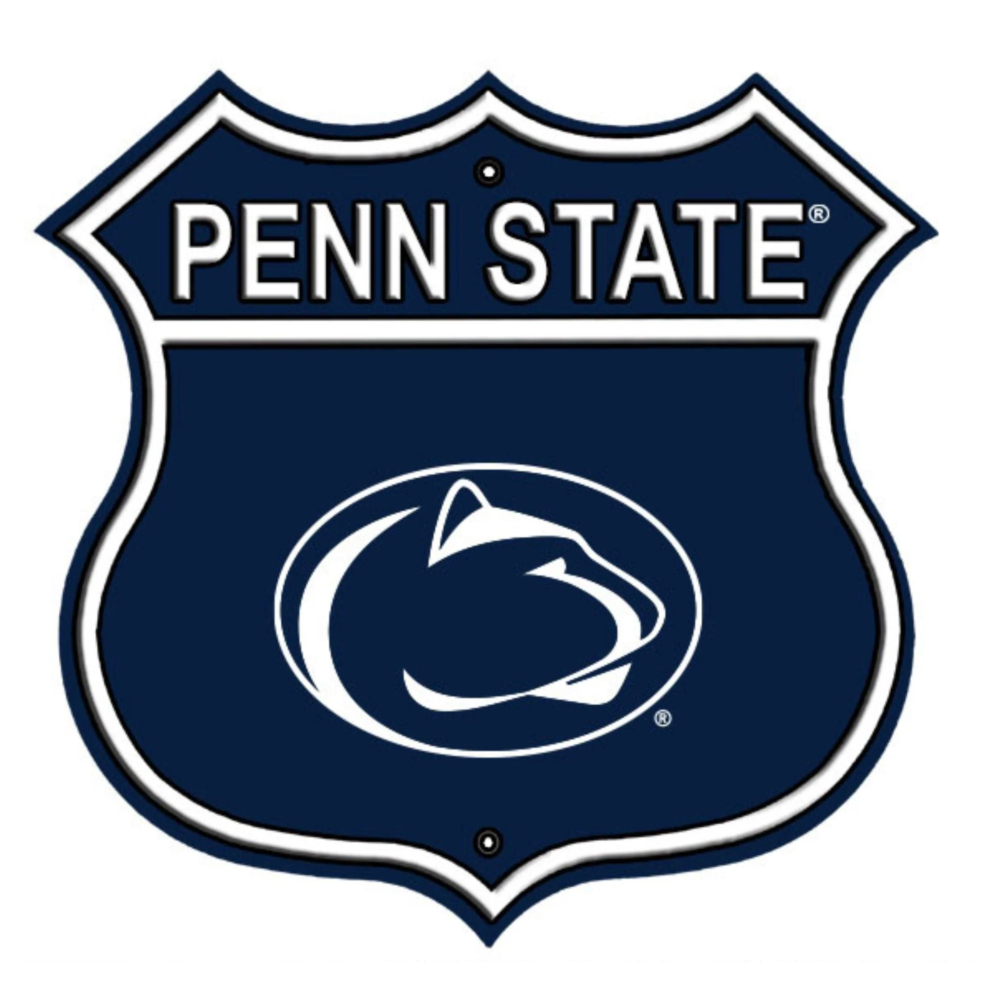 Penn State Nittany Lions Embossed Steel Route Sign