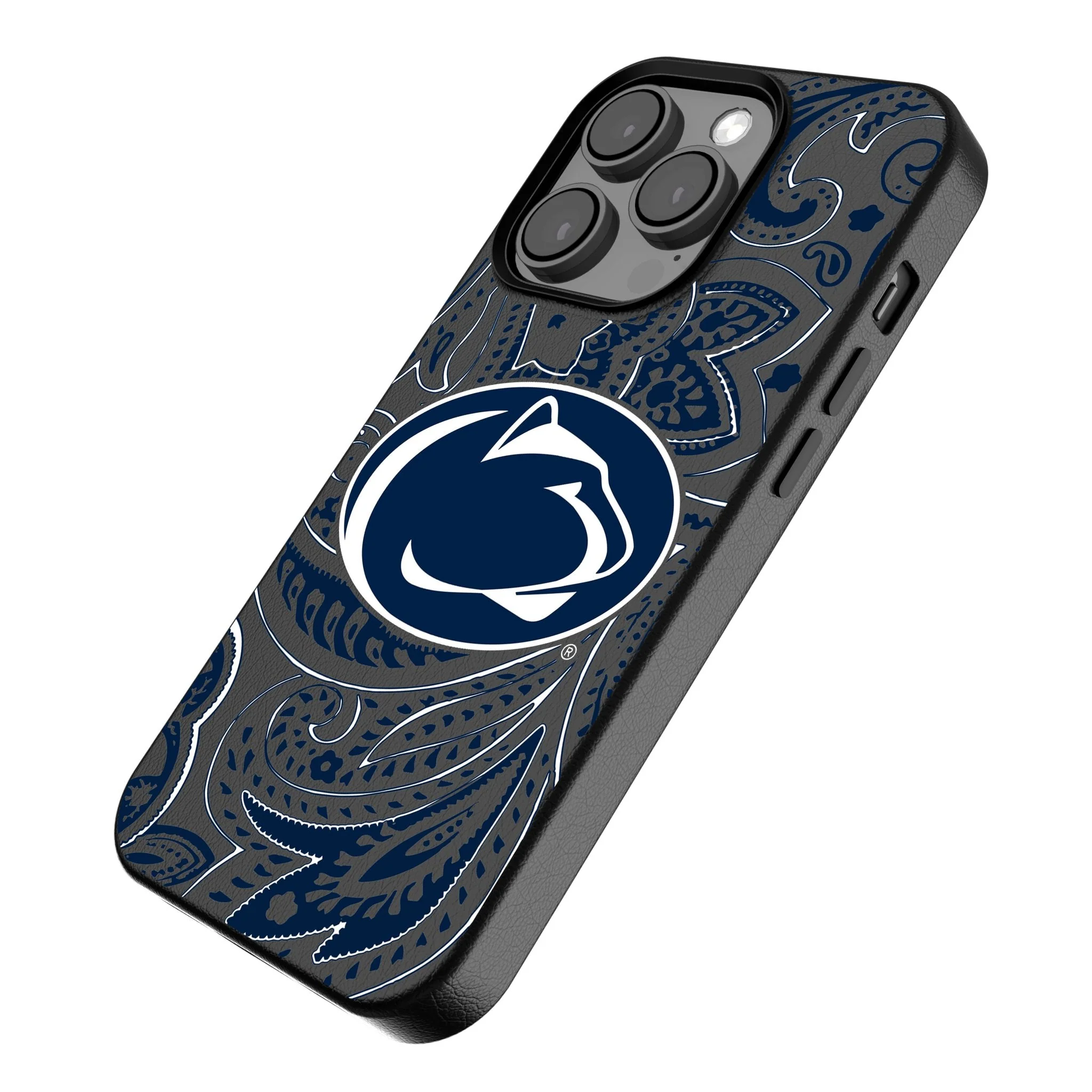 Pennsylvania State University Nittany Lions Paisley MagSafe Compatible Phone Case for Apple iPhone - Image 2