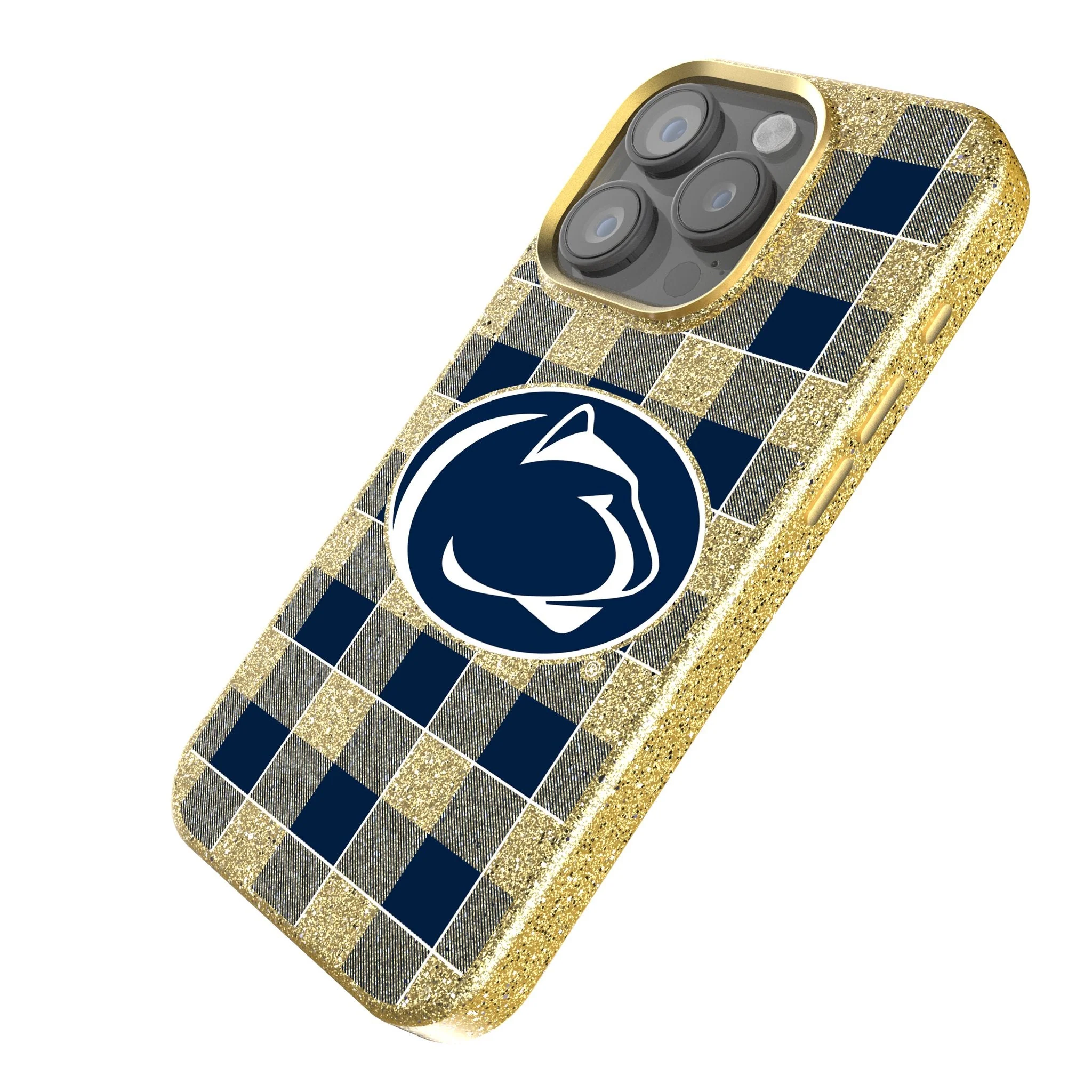 Pennsylvania State University Nittany Lions Plaid Bling Phone Case - Image 2