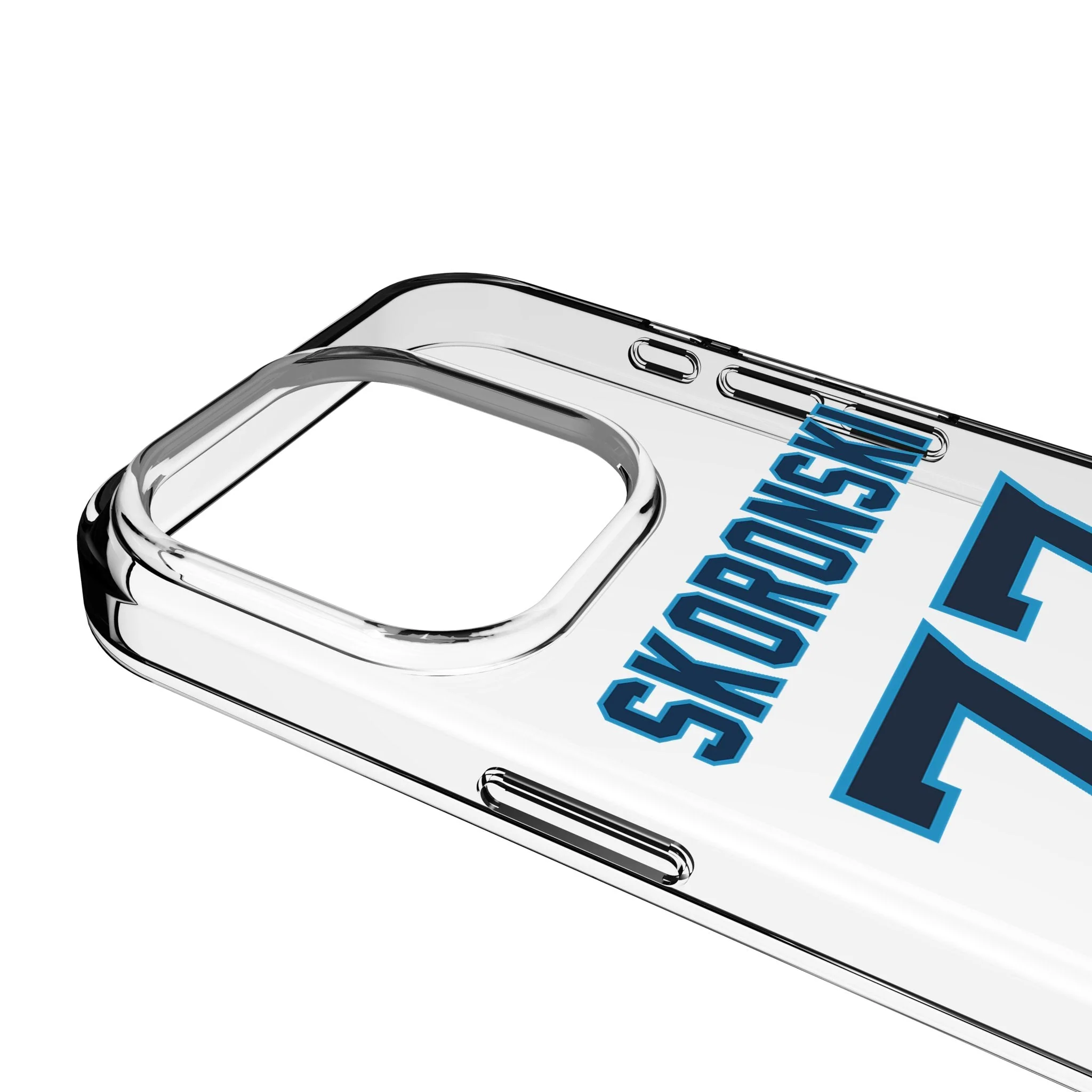 Peter Skoronski Tennessee Titans 77 Game Tactic Clear Phone Case for Apple iPhone - Image 3