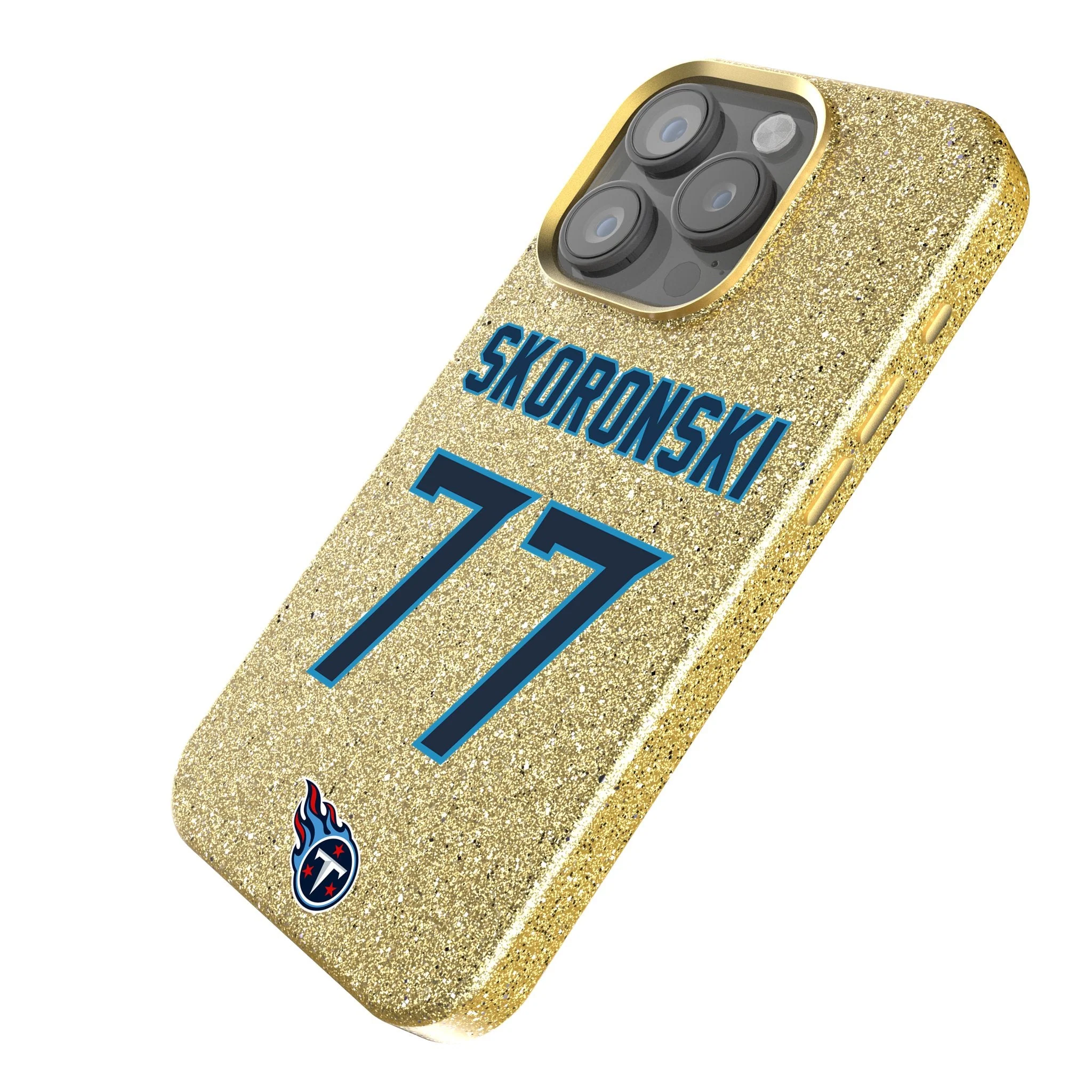 Peter Skoronski Tennessee Titans 77 Ready Bling Phone Case - Image 2