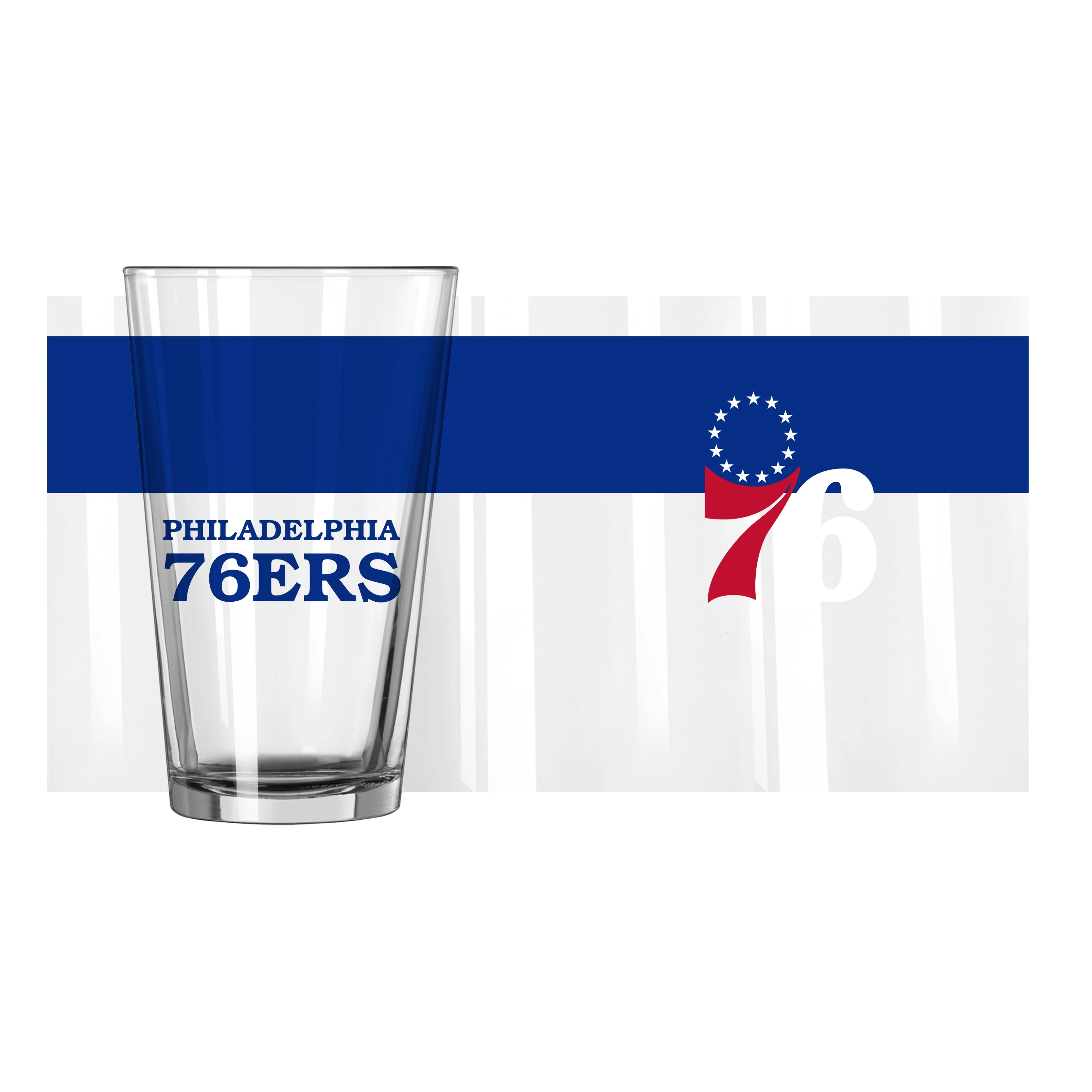 Philadelphia 76ers 16oz Colorblock Pint Glass - Image 2