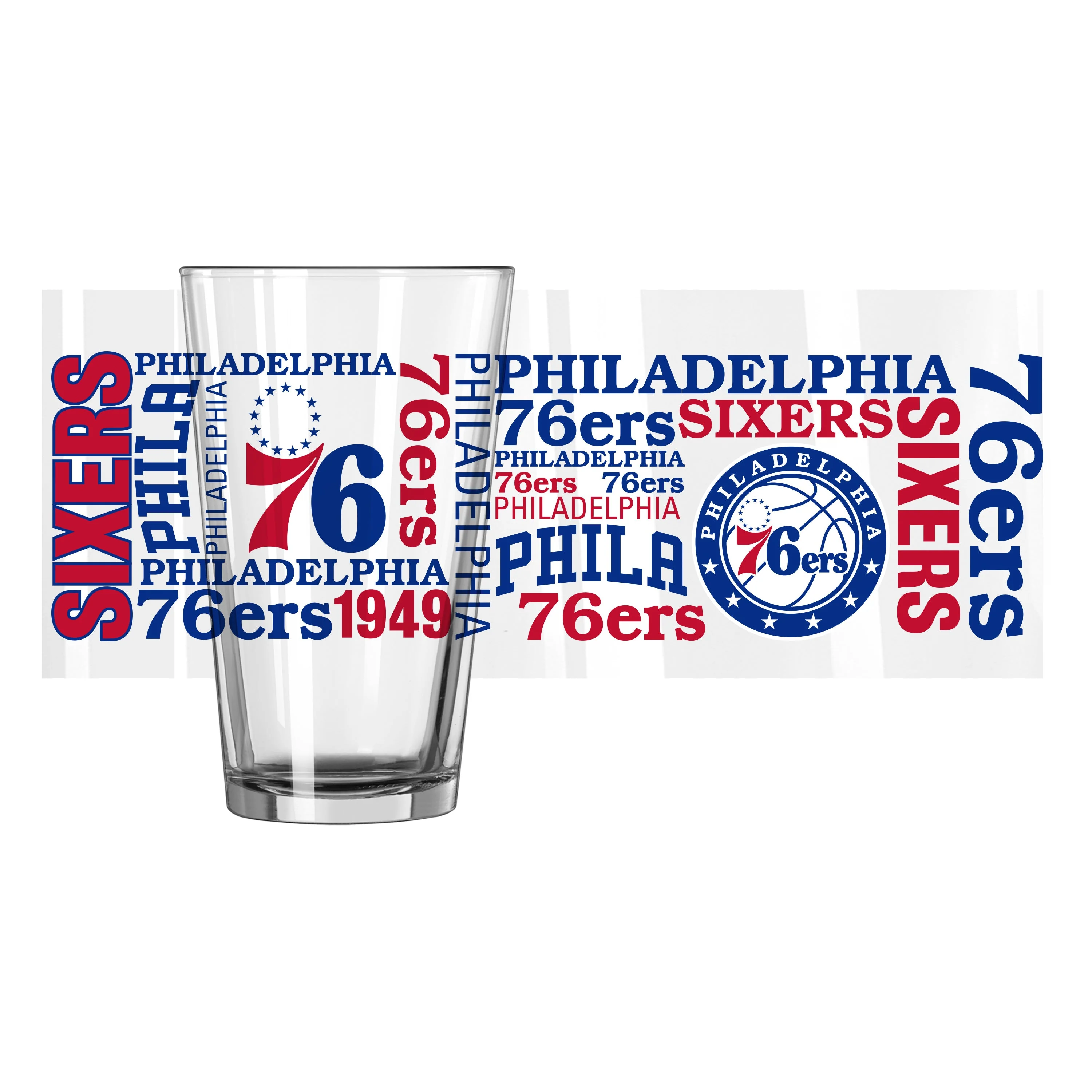 Philadelphia 76ers 16oz Spirit Pint Glass - Image 2