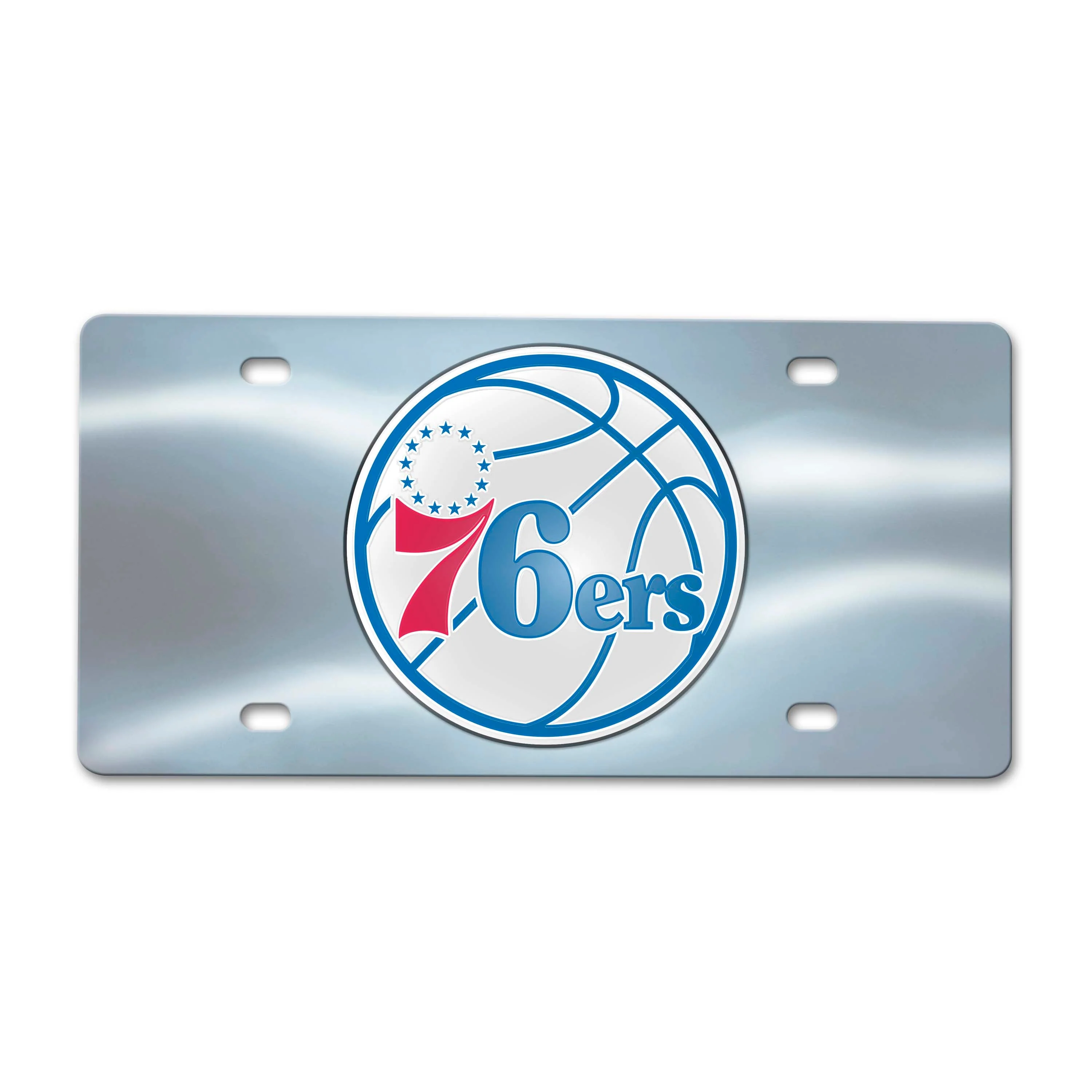Philadelphia 76ers Chrome Diecast License Plate