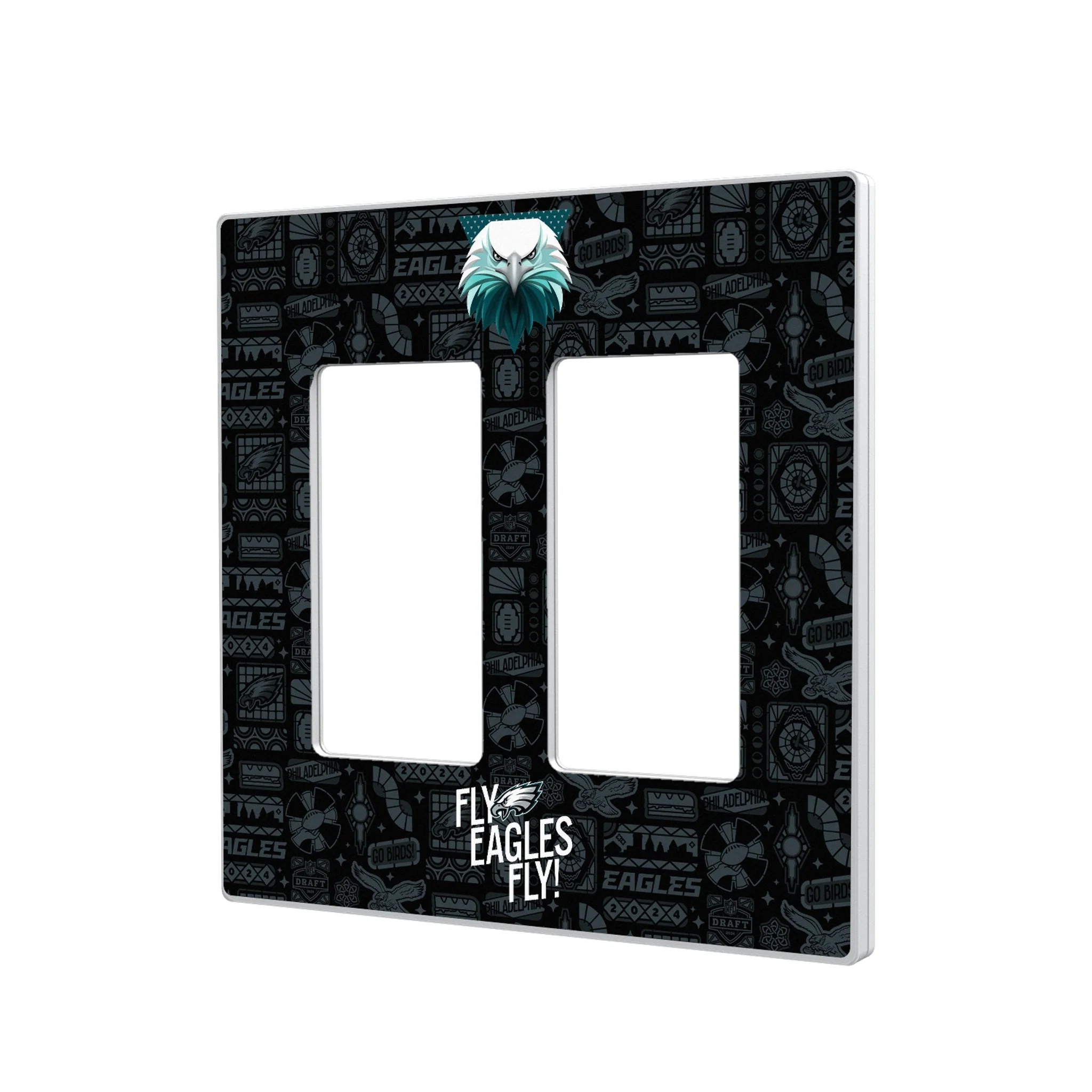 Philadelphia Eagles 2024 Illustrated Limited Edition Hidden-Screw Light Switch Plate - Image 4