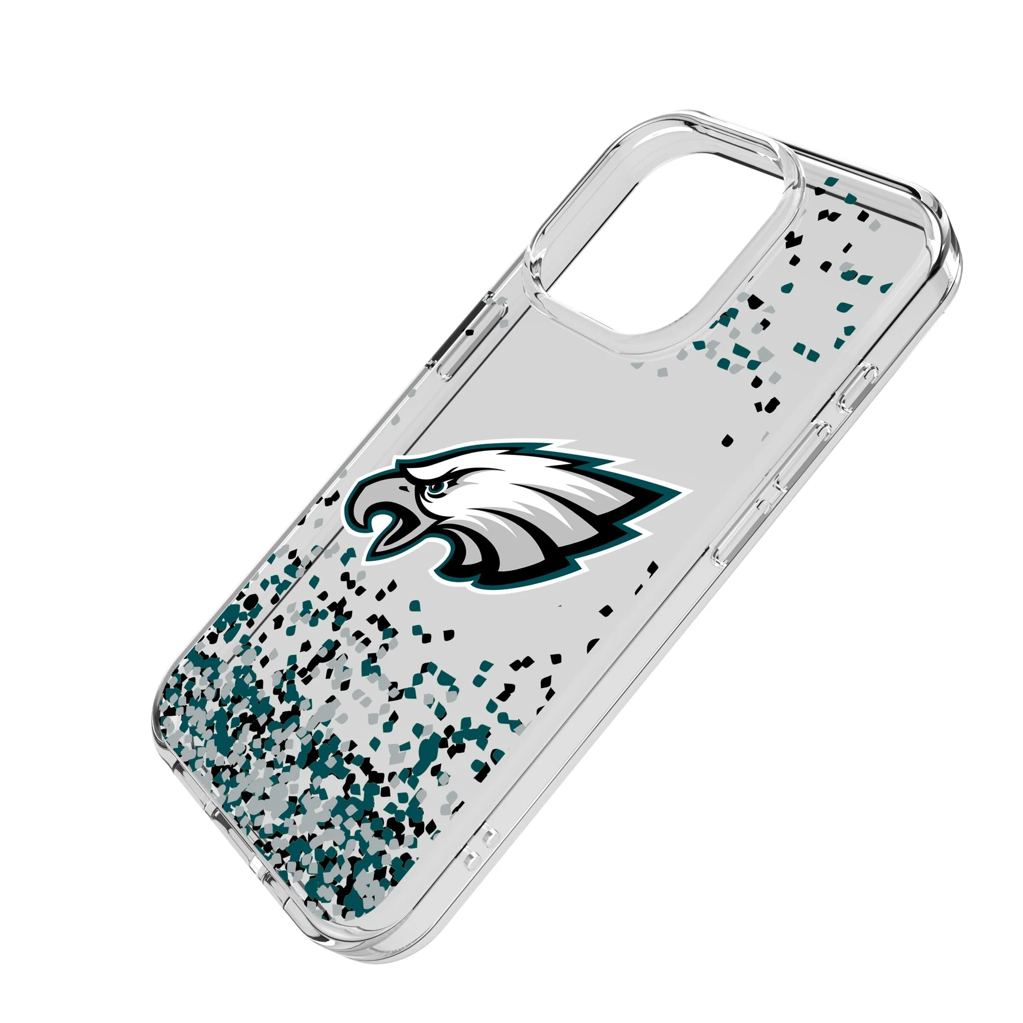 Philadelphia Eagles Confetti Clear Phone Case for Apple iPhone - Image 2