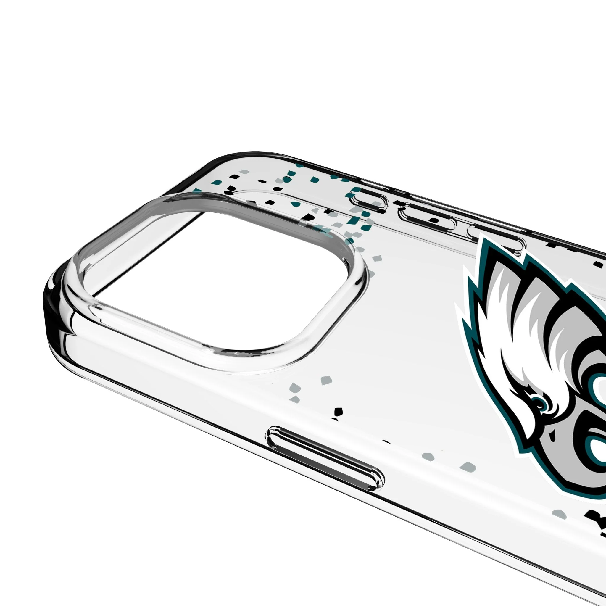 Philadelphia Eagles Confetti Clear Phone Case for Apple iPhone - Image 3