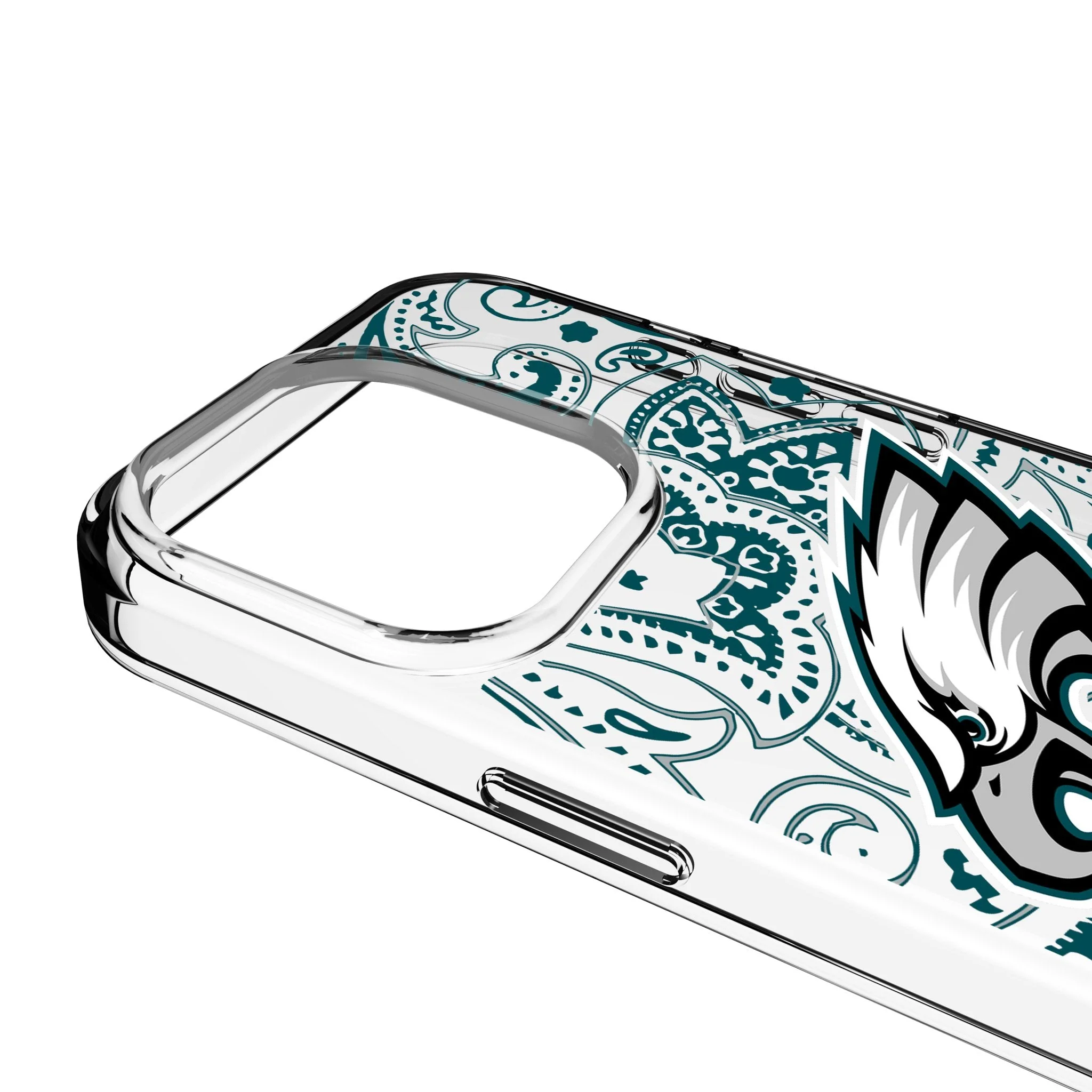 Philadelphia Eagles Paisley Clear Phone Case for Apple iPhone - Image 3