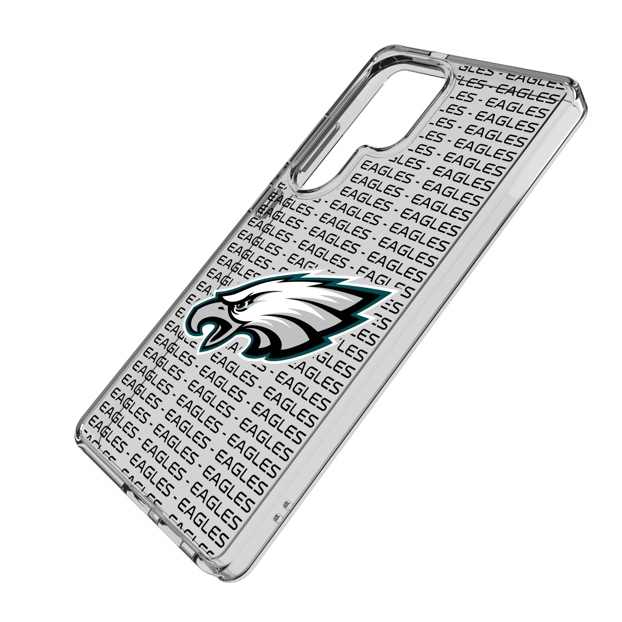 Philadelphia Eagles Text Backdrop Clear Phone Case for Samsung Galaxy - Image 2