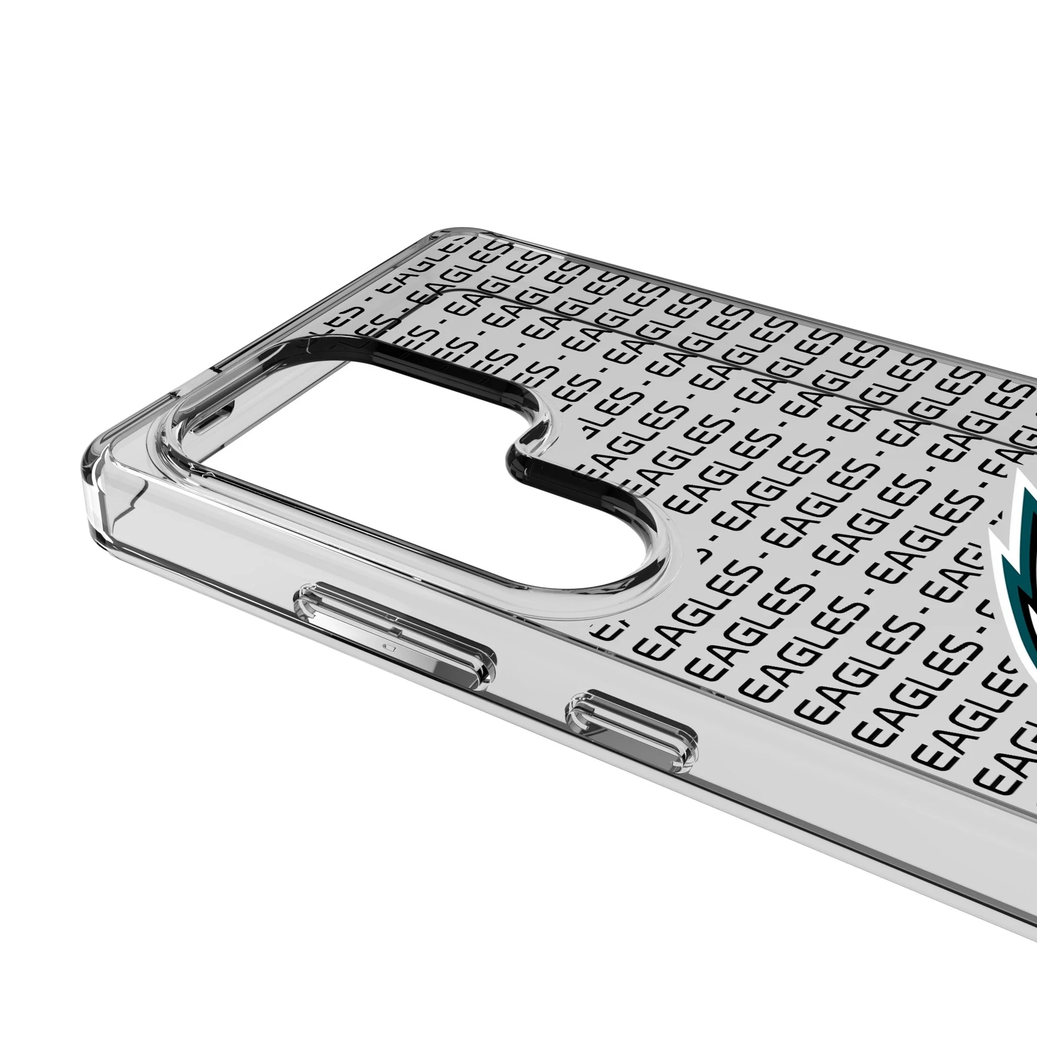 Philadelphia Eagles Text Backdrop Clear Phone Case for Samsung Galaxy - Image 3