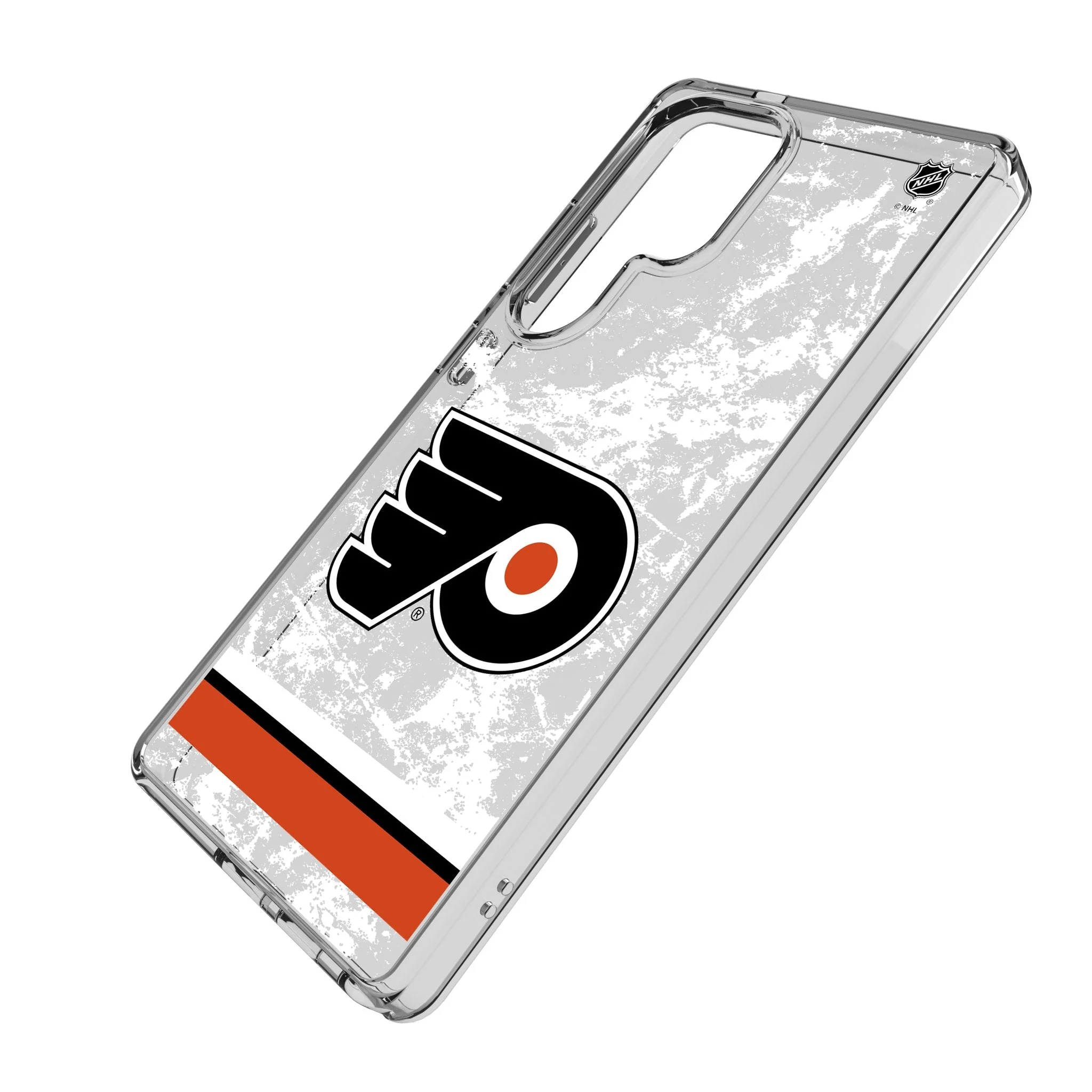 Philadelphia Flyers Ice Stripe Clear Phone Case for Samsung Galaxy - Image 2