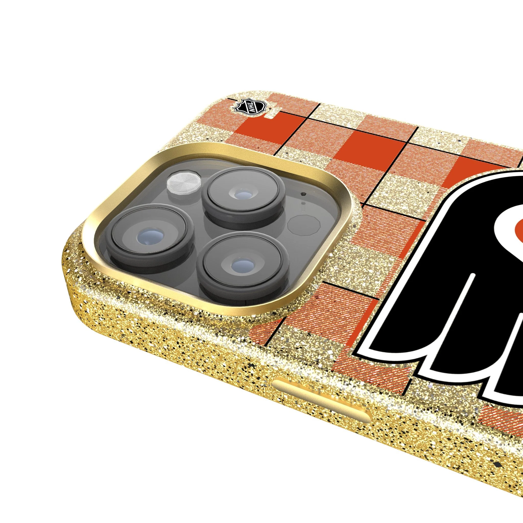 Philadelphia Flyers Plaid Bling Phone Case - Image 4